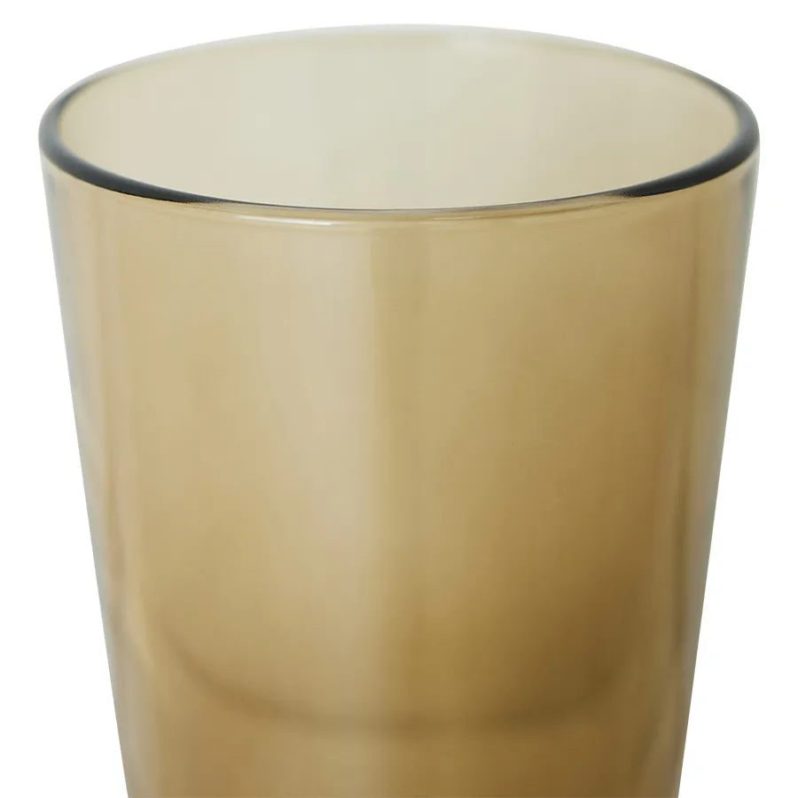 Verre à thé 70's glassware 20 cl, lot de 4, Mud brown HKliving