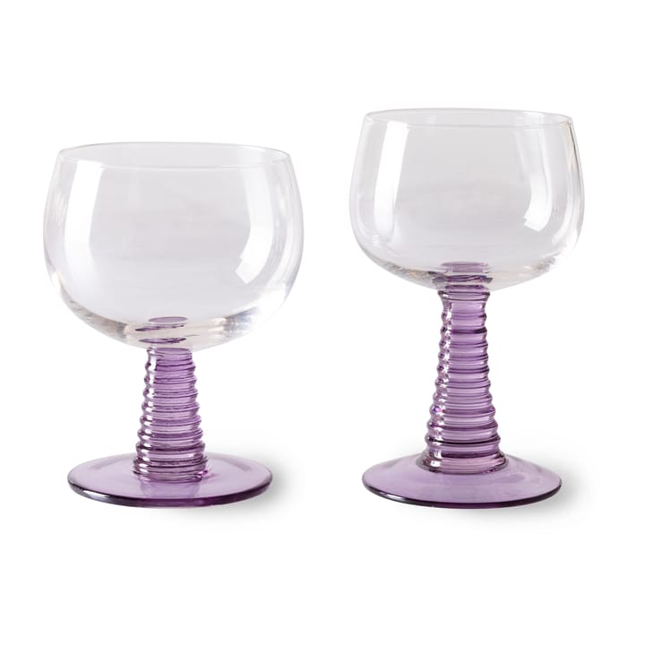 Verre à vin bas Swirl, Purple  HKliving