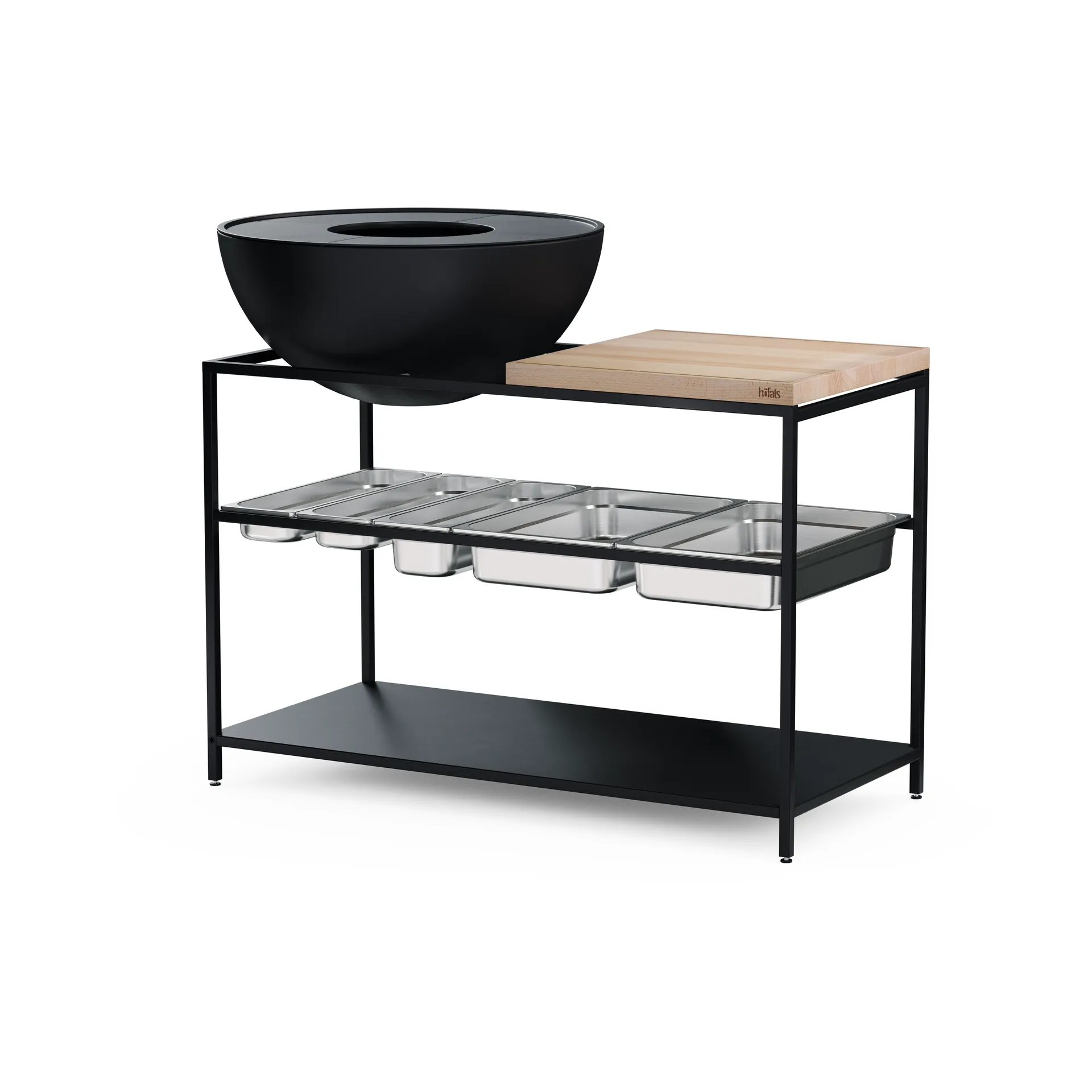 Boîtes de rangement FIRE KITCHEN, Acier inoxydable, 5 pièces Höfats
