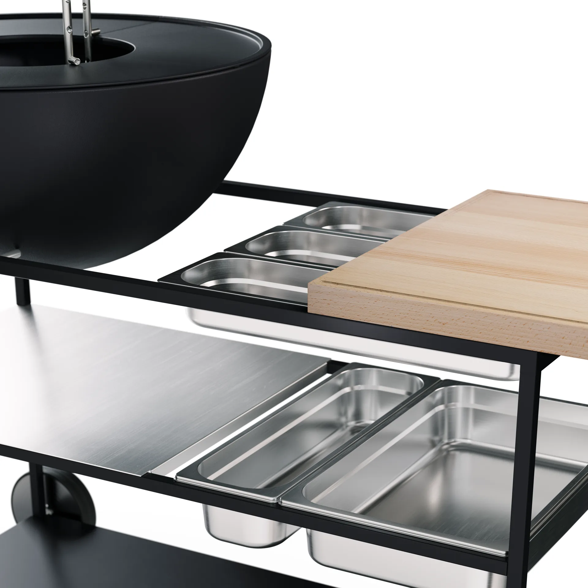 Boîtes de rangement FIRE KITCHEN, Acier inoxydable, 5 pièces Höfats