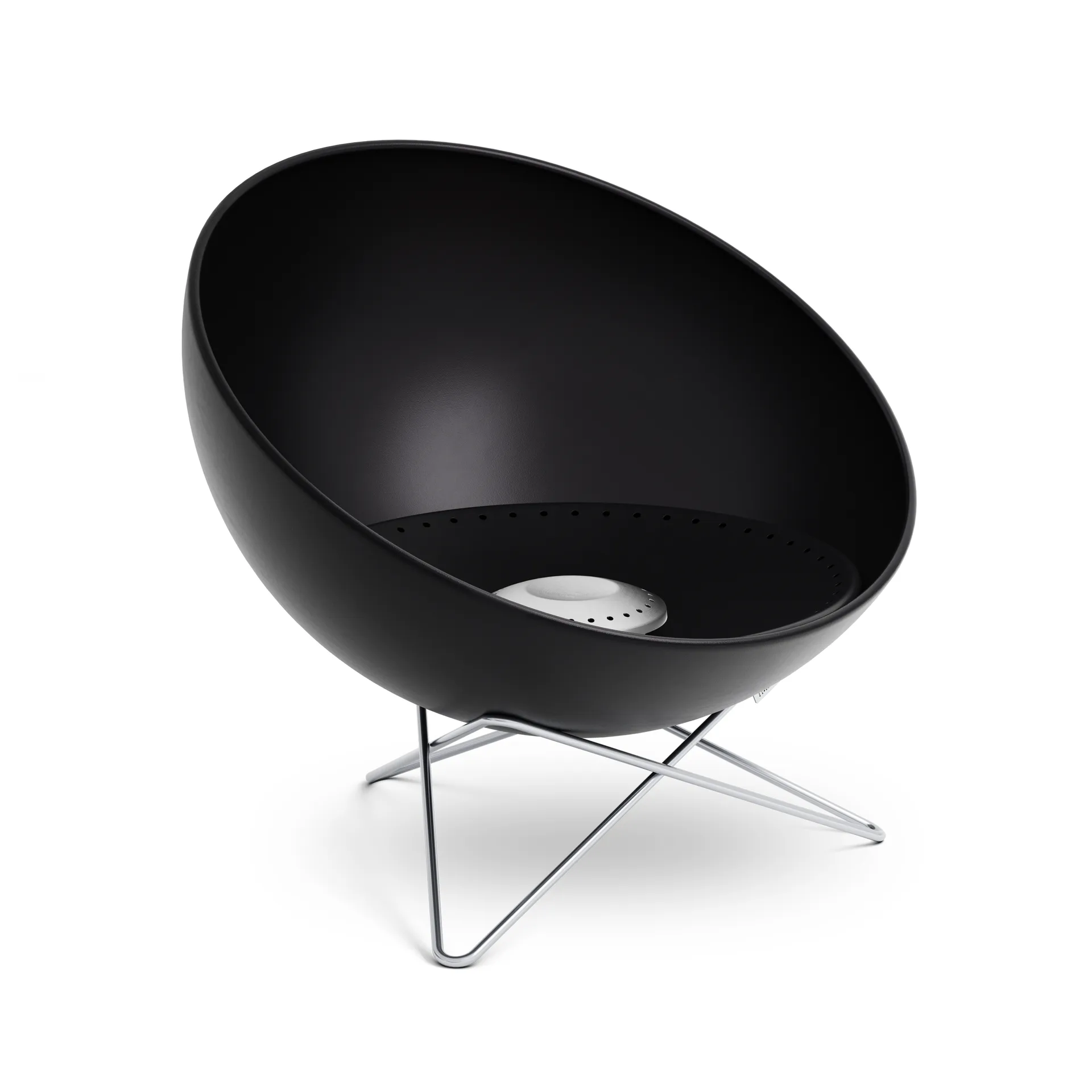 Brasero BOWL 57, Noir-argent, trépied étoile Höfats