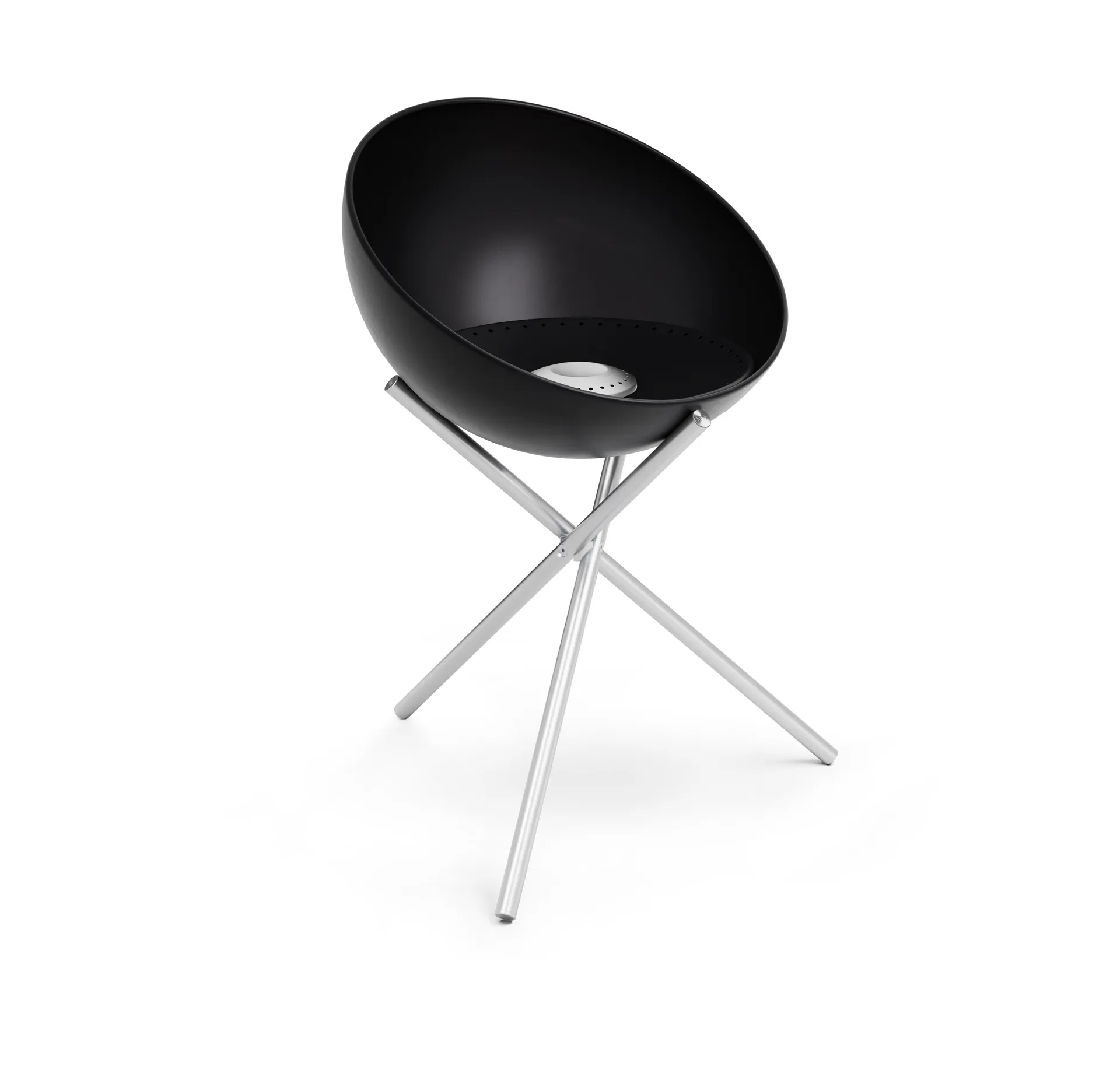 Brasero BOWL 57, Noir-argent, trépied Höfats