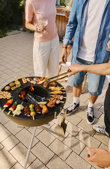 Brasero BOWL 57 - Noir-argent, trépied - Höfats