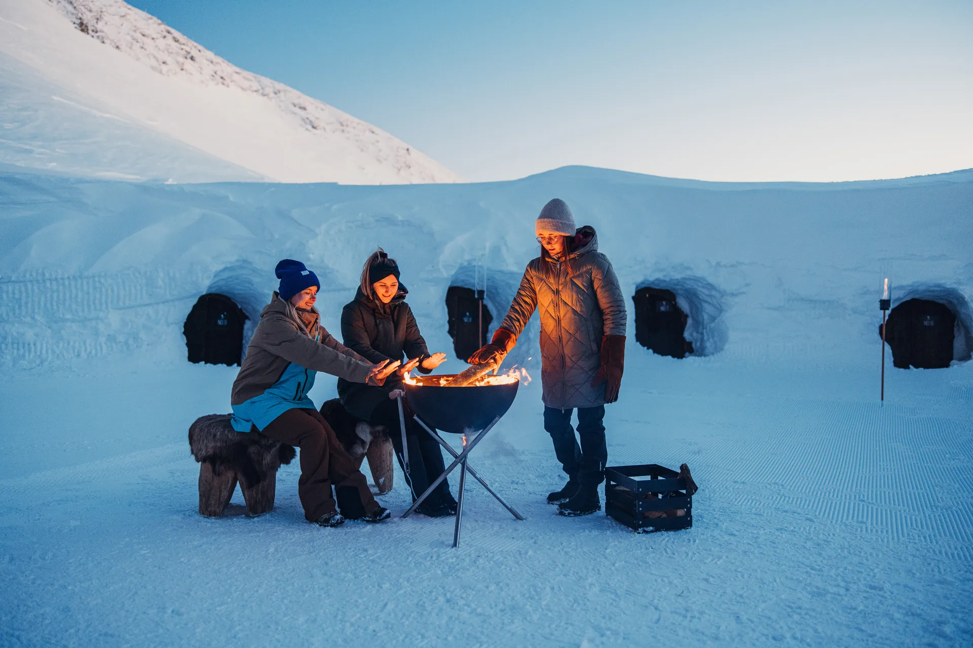 Brasero BOWL 57, Noir-argent, trépied Höfats