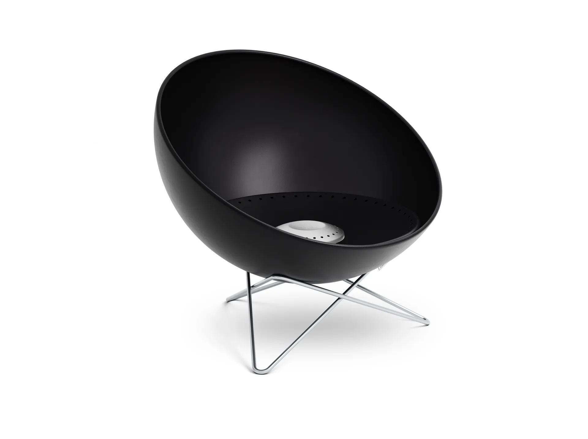 Brasero BOWL 70, Noir-argent, trépied étoile Höfats