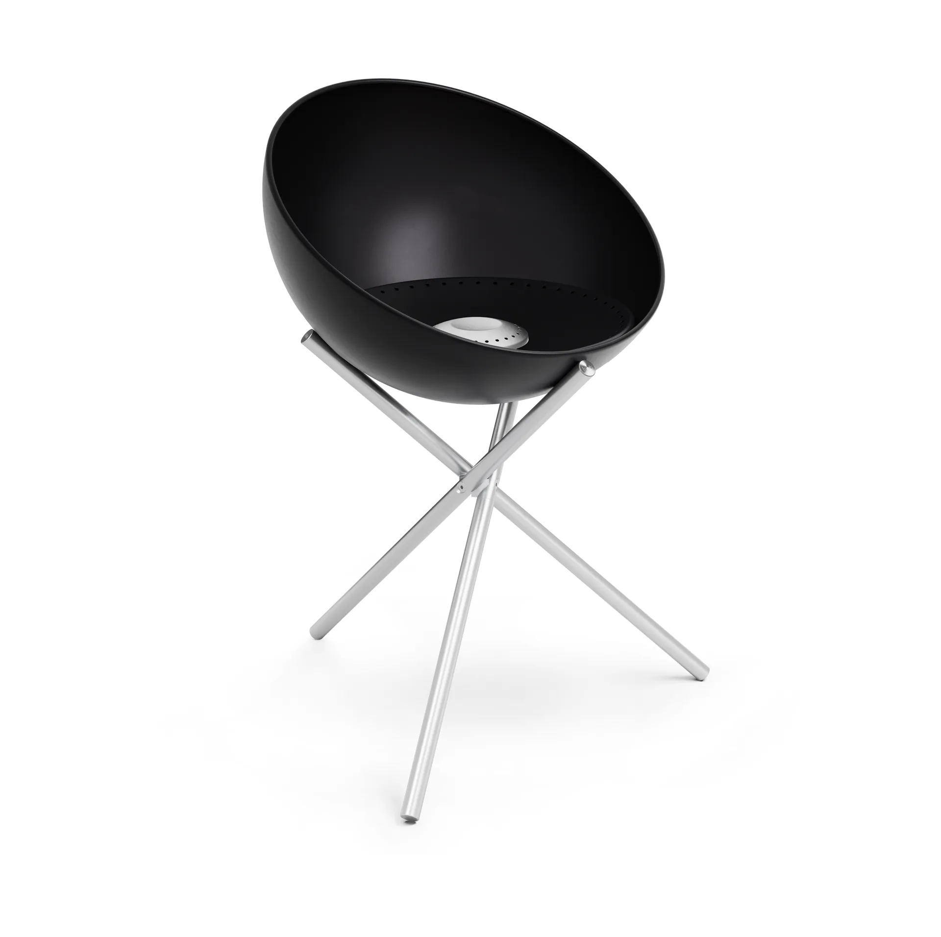 Brasero BOWL 70, Noir-argent, trépied Höfats