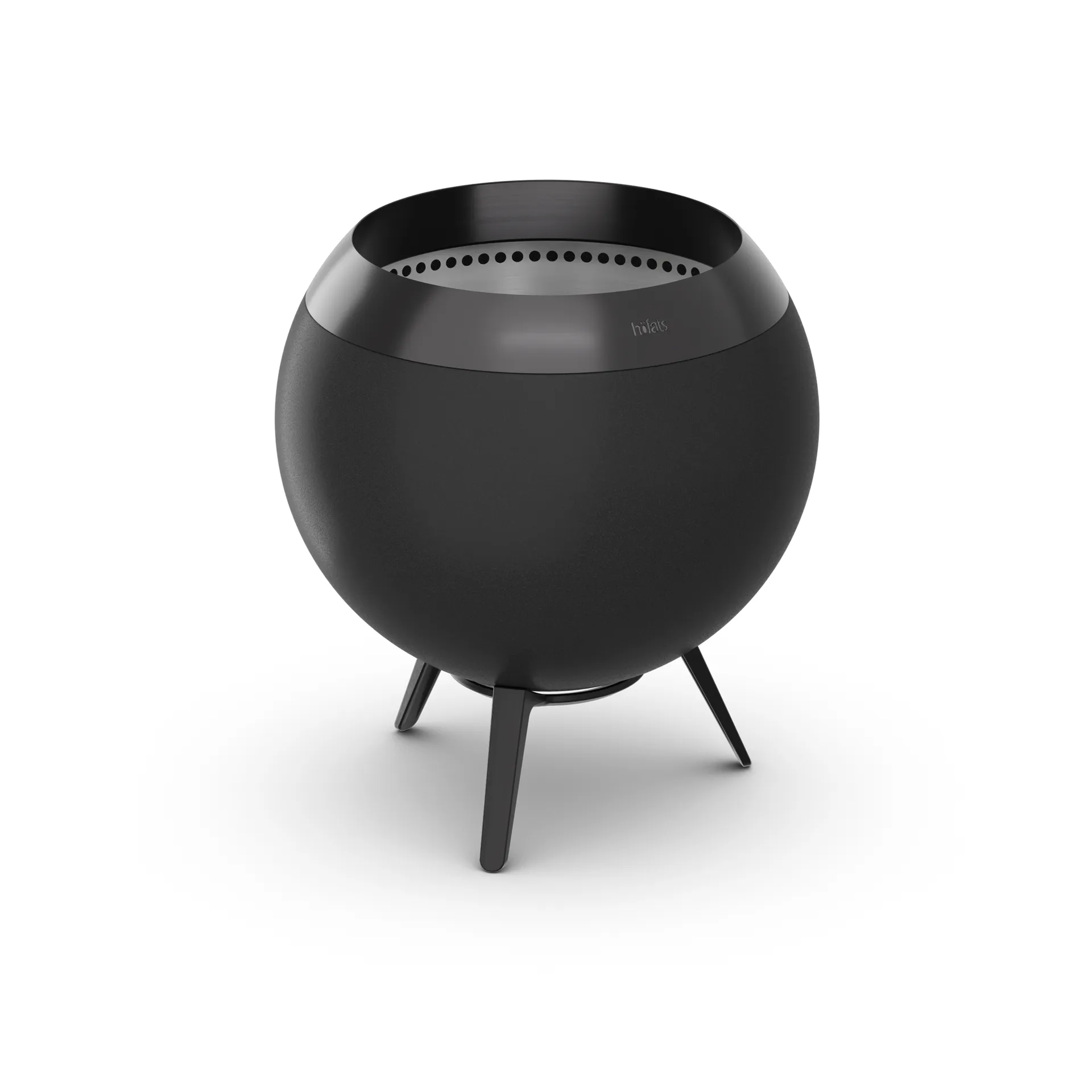 Brasero MOON 45, All black, piètement bas Höfats