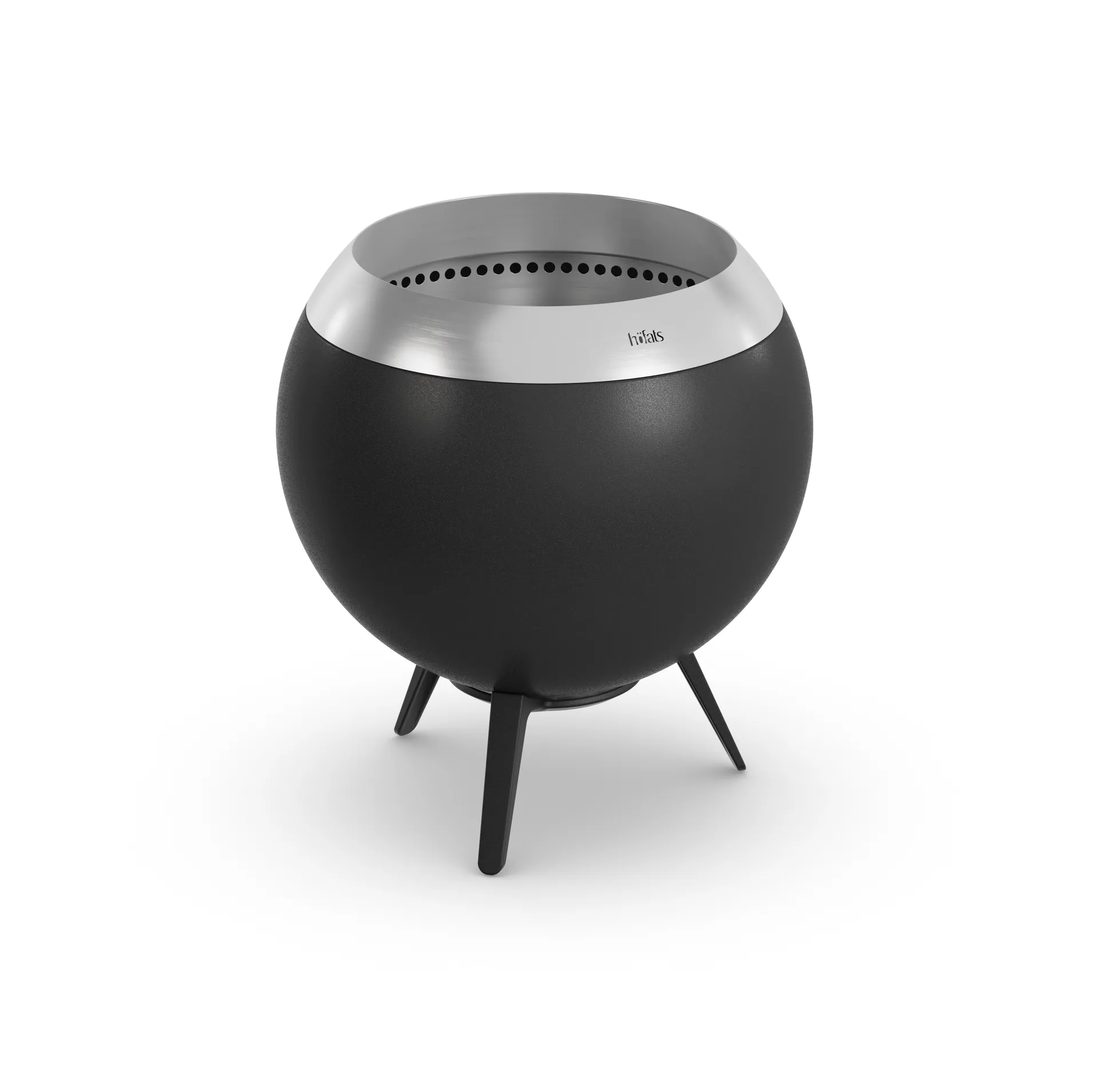 Brasero MOON 45, Noir-argent, pied bas Höfats