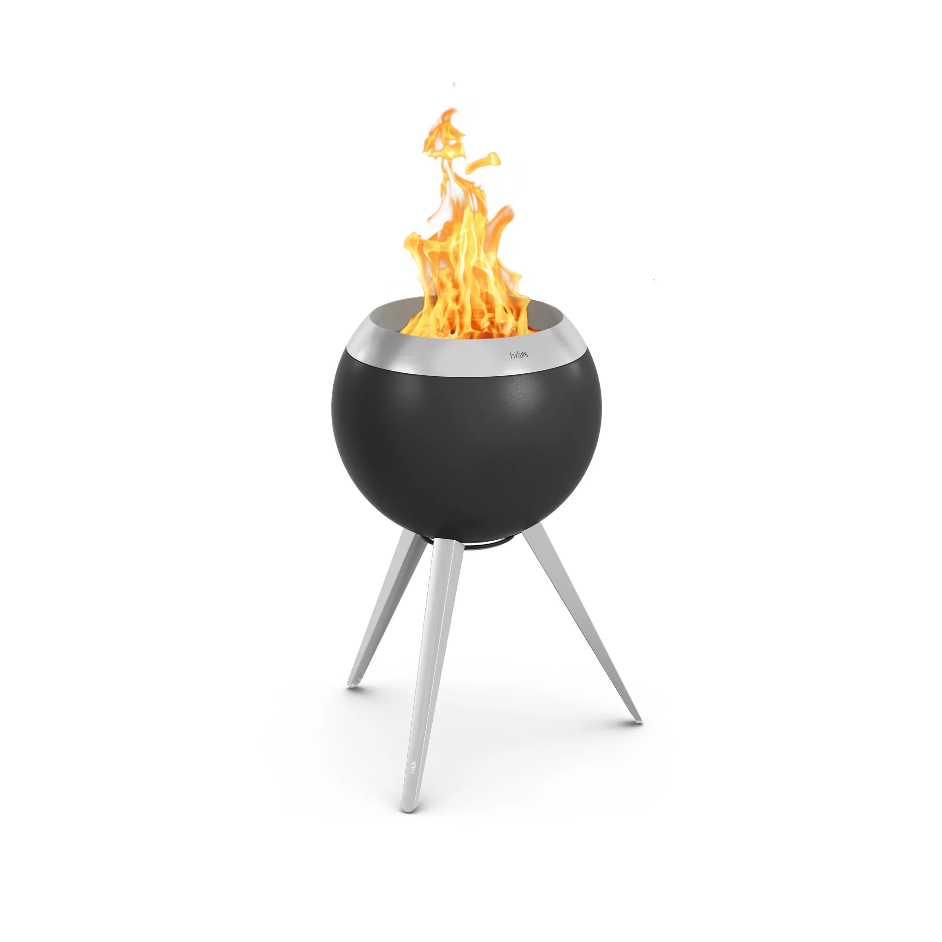 Brasero MOON 45, Noir-argent, pied haut Höfats