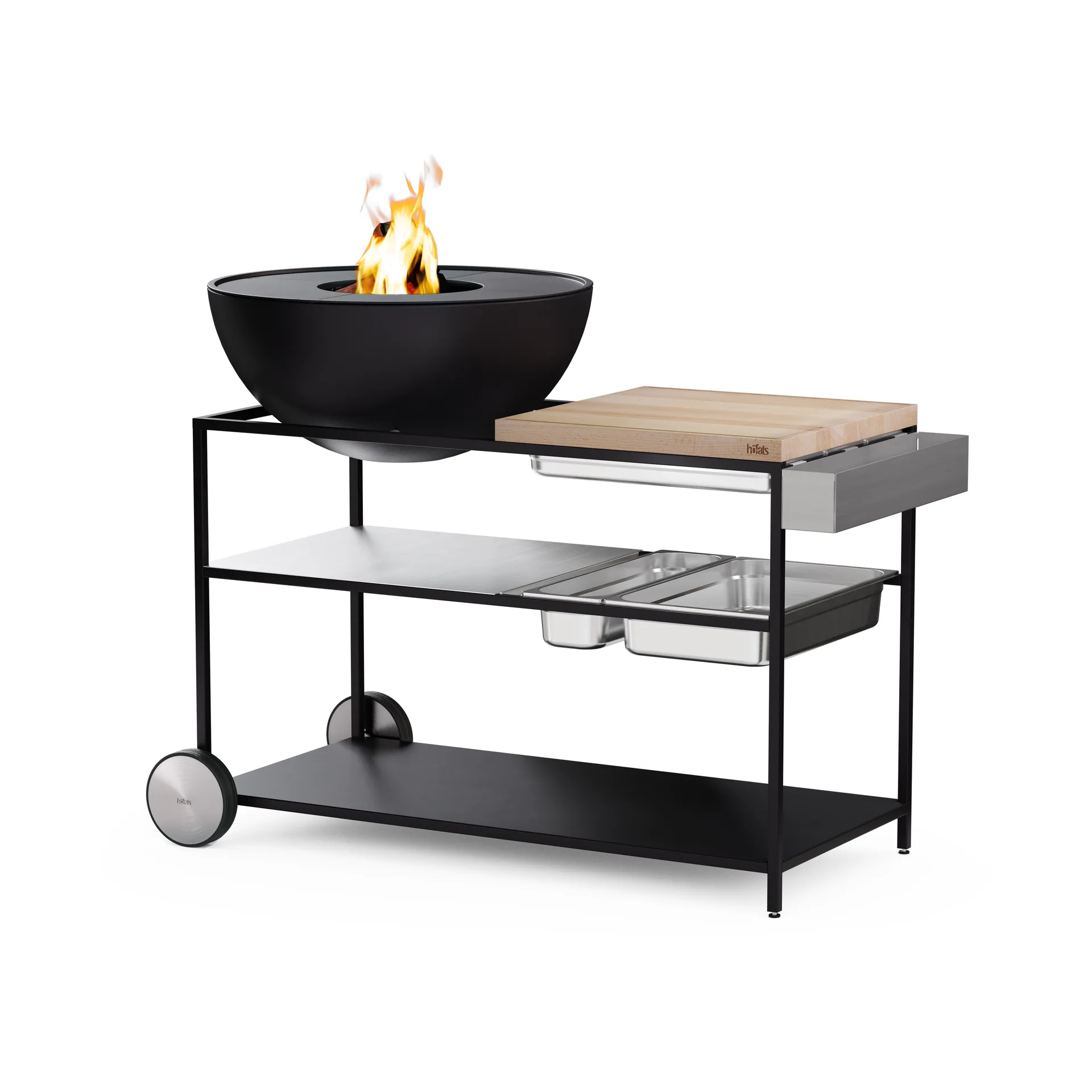 Porte-ustensiles FIRE KITCHEN, Acier inoxydable Höfats