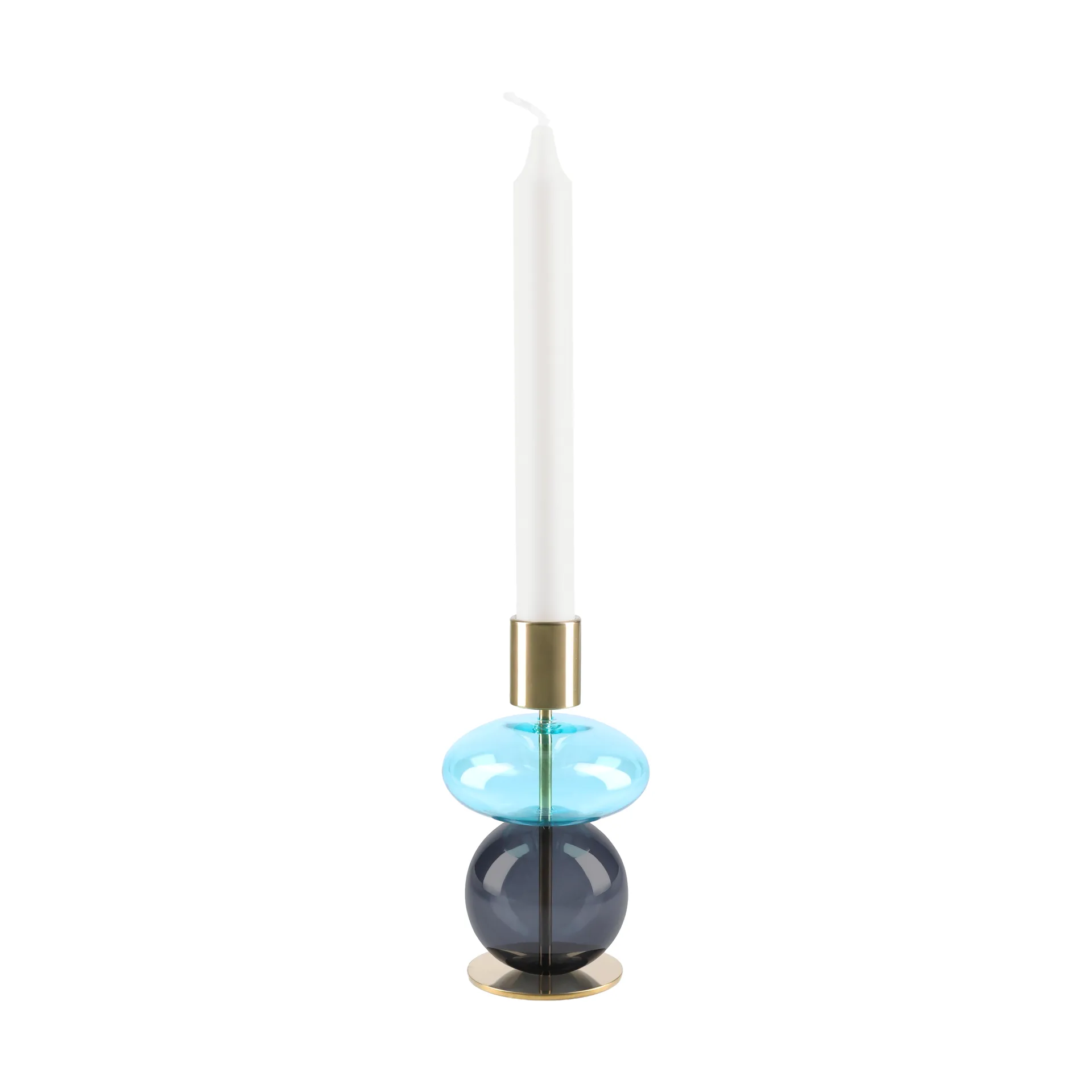 Bougeoir Bubble 14 cm, Bleu-fumé Holmegaard