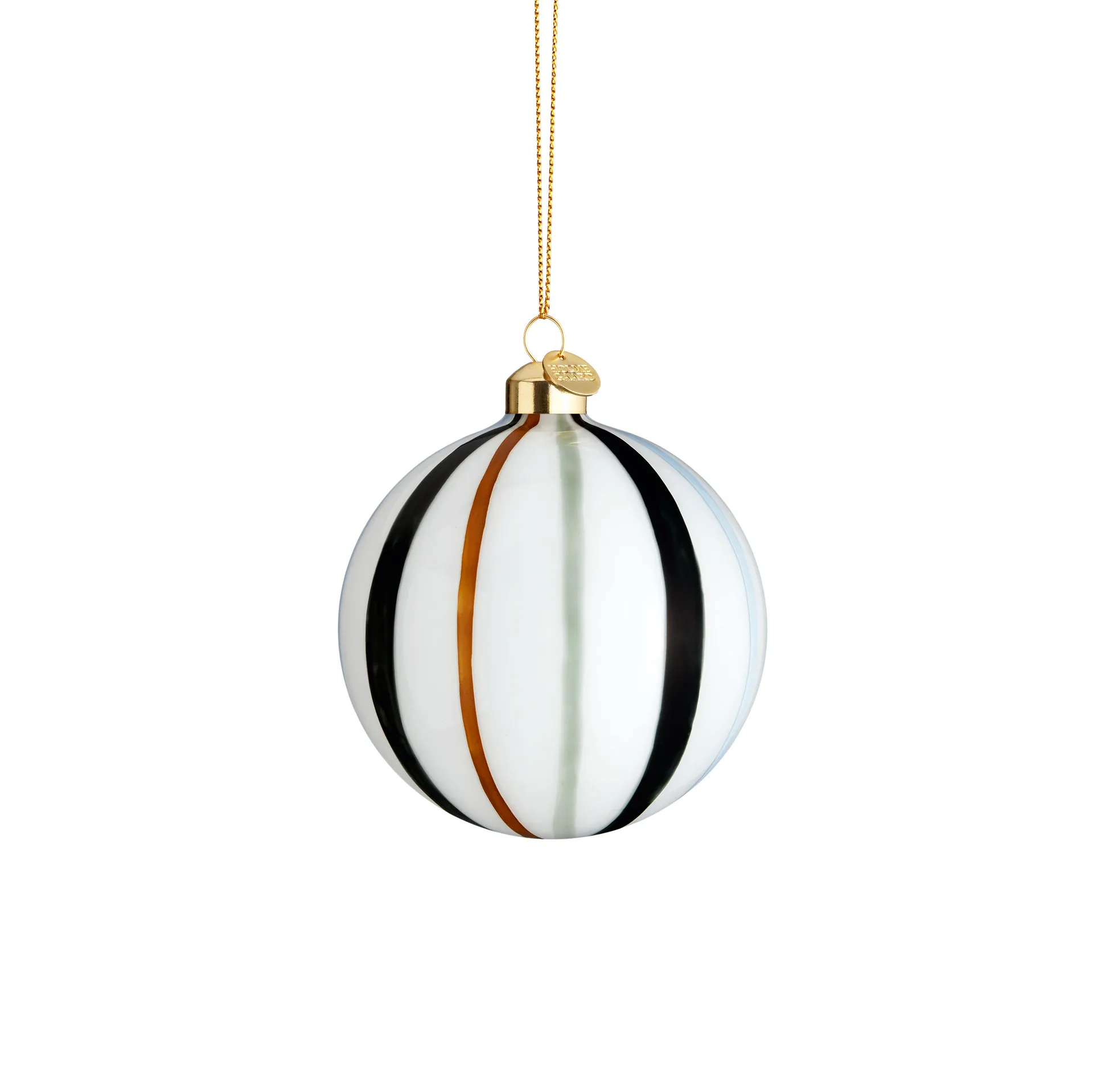 Boule de Noël à rayures Souvenir Ø8 cm, Vert Holmegaard