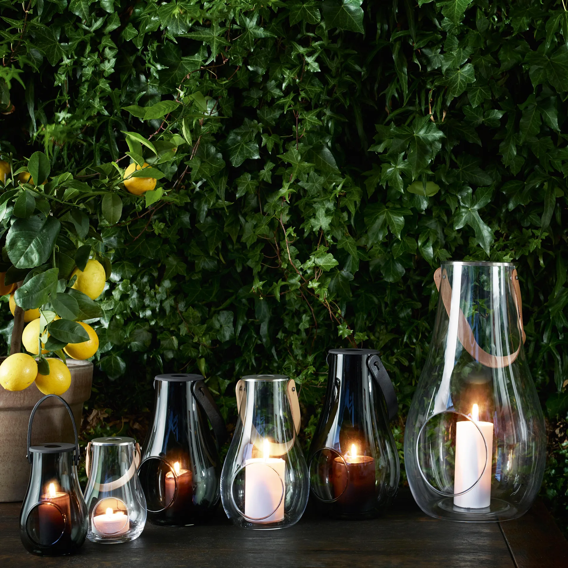 Lanterne Design With Light smoke, 16 cm Holmegaard