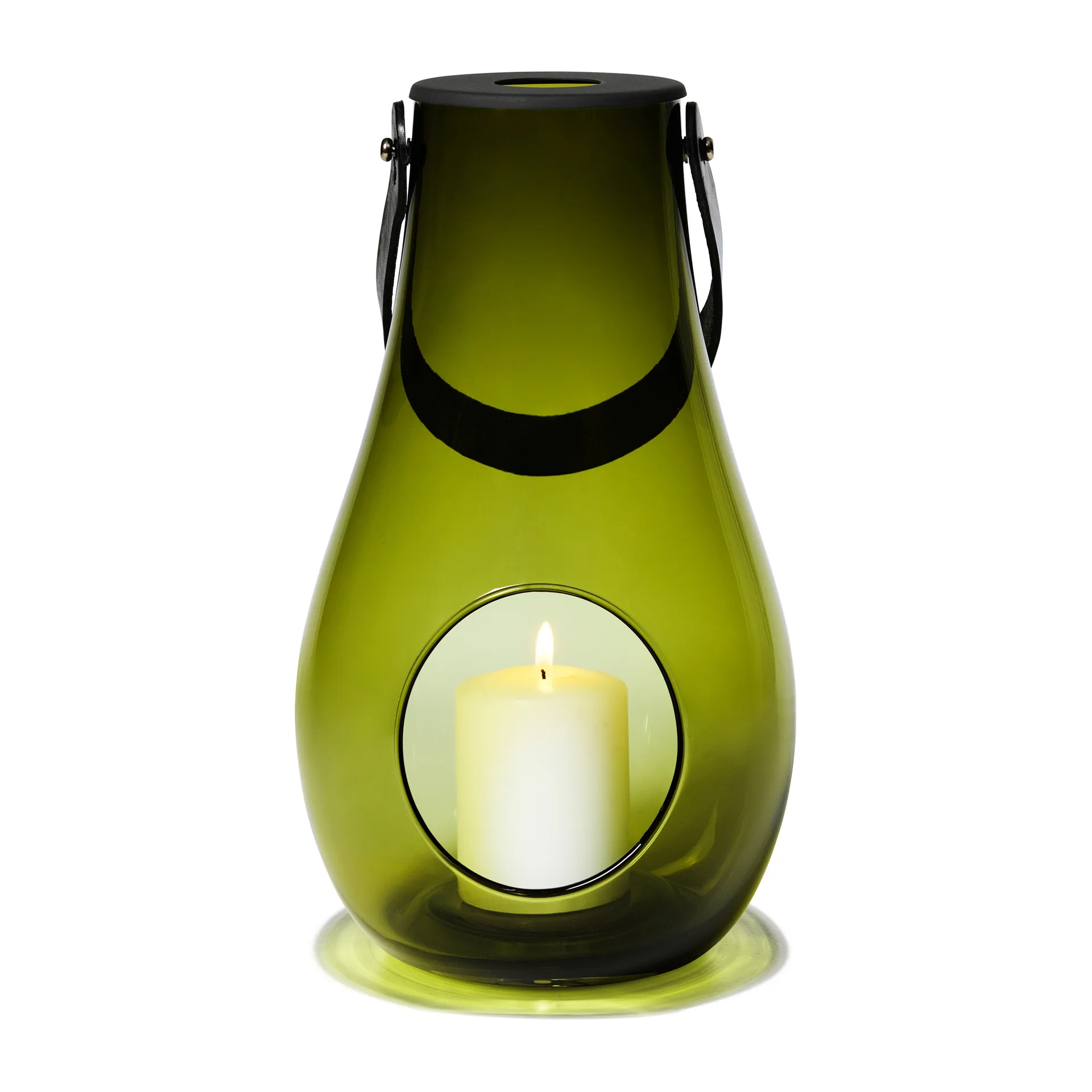 Photophore Design With Light vert olive, 29 cm Holmegaard
