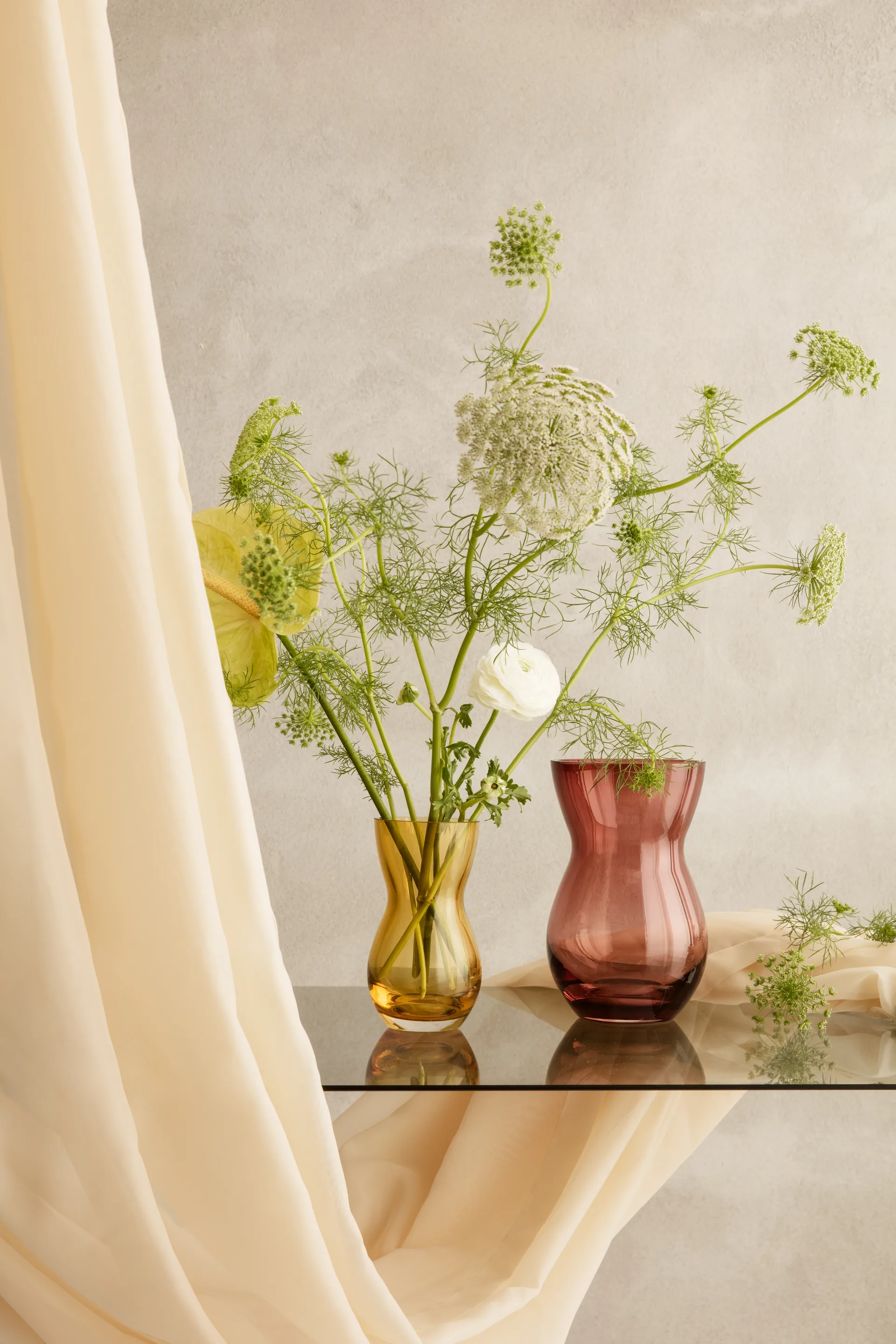 Vase Calabas 21 cm, Burgundy Holmegaard