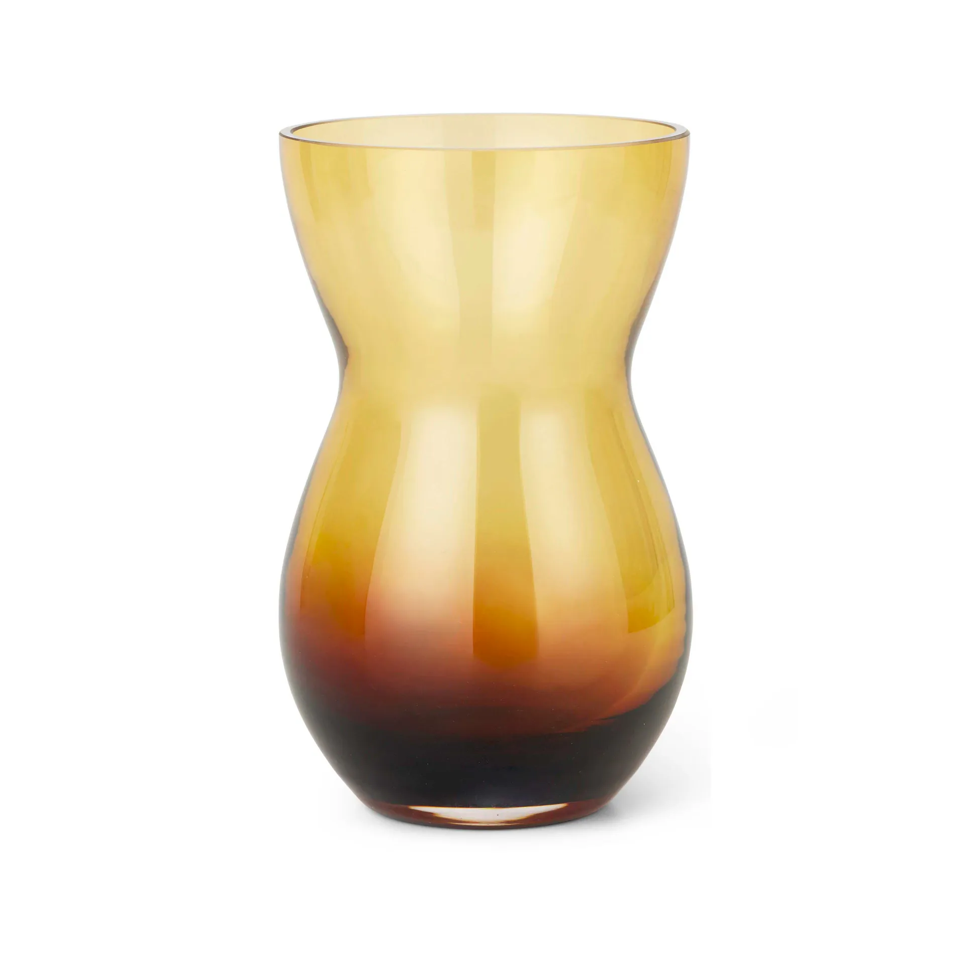 Vase Calabas 21 cm, Duo burgundy-ambre Holmegaard