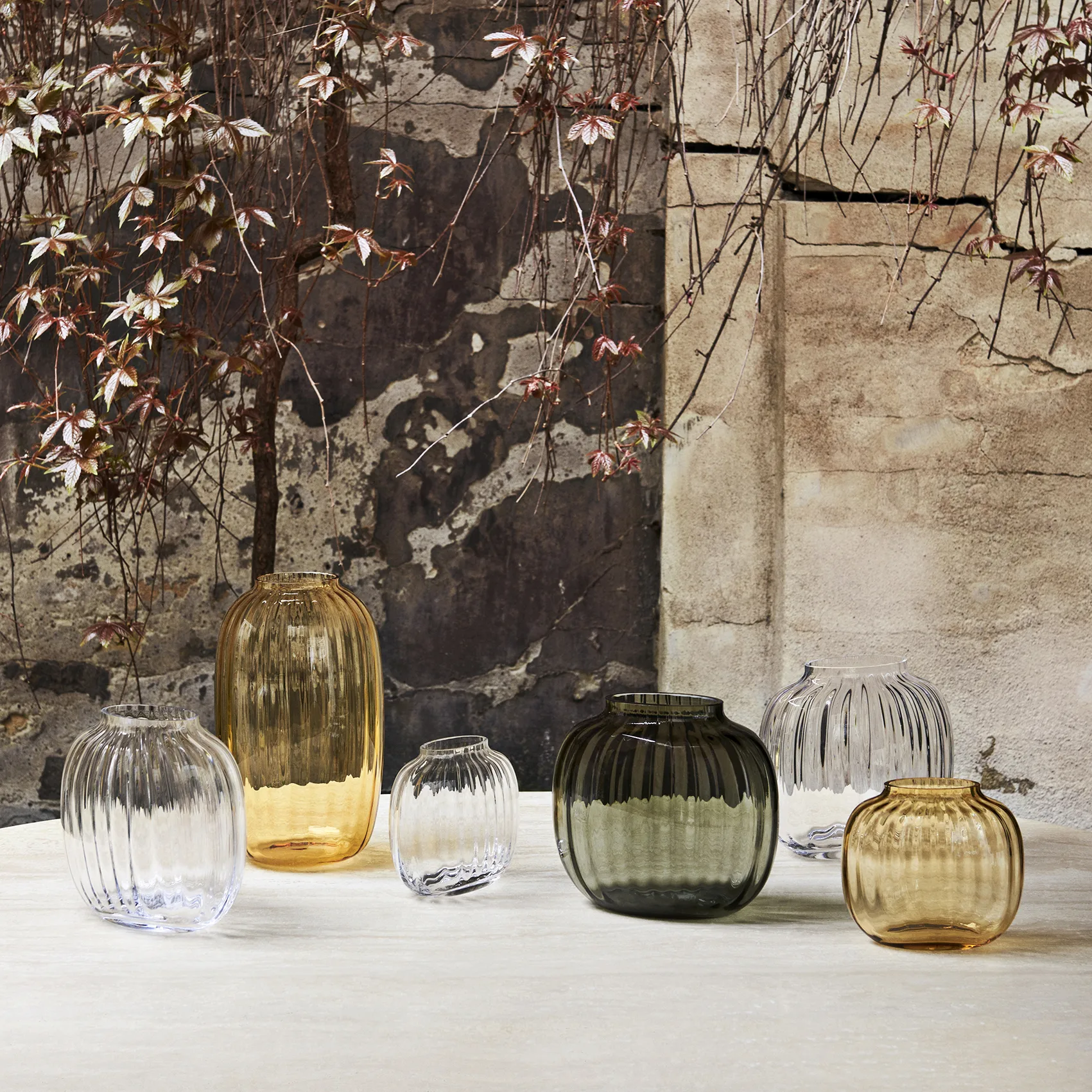 Vase Primula 25,5 cm, Amber Holmegaard