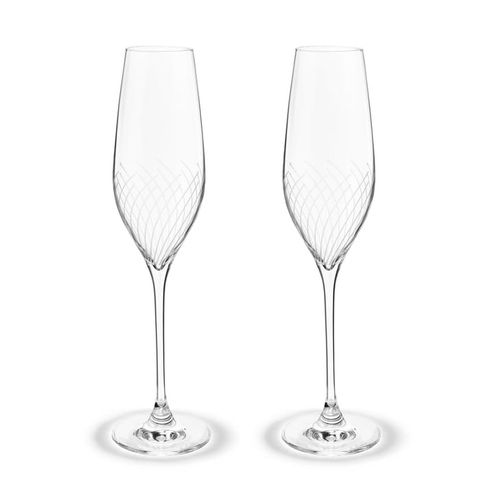 Verre à champagne Cabernet Lines 29 cl Lot de 2 - Transparent - Holmegaard