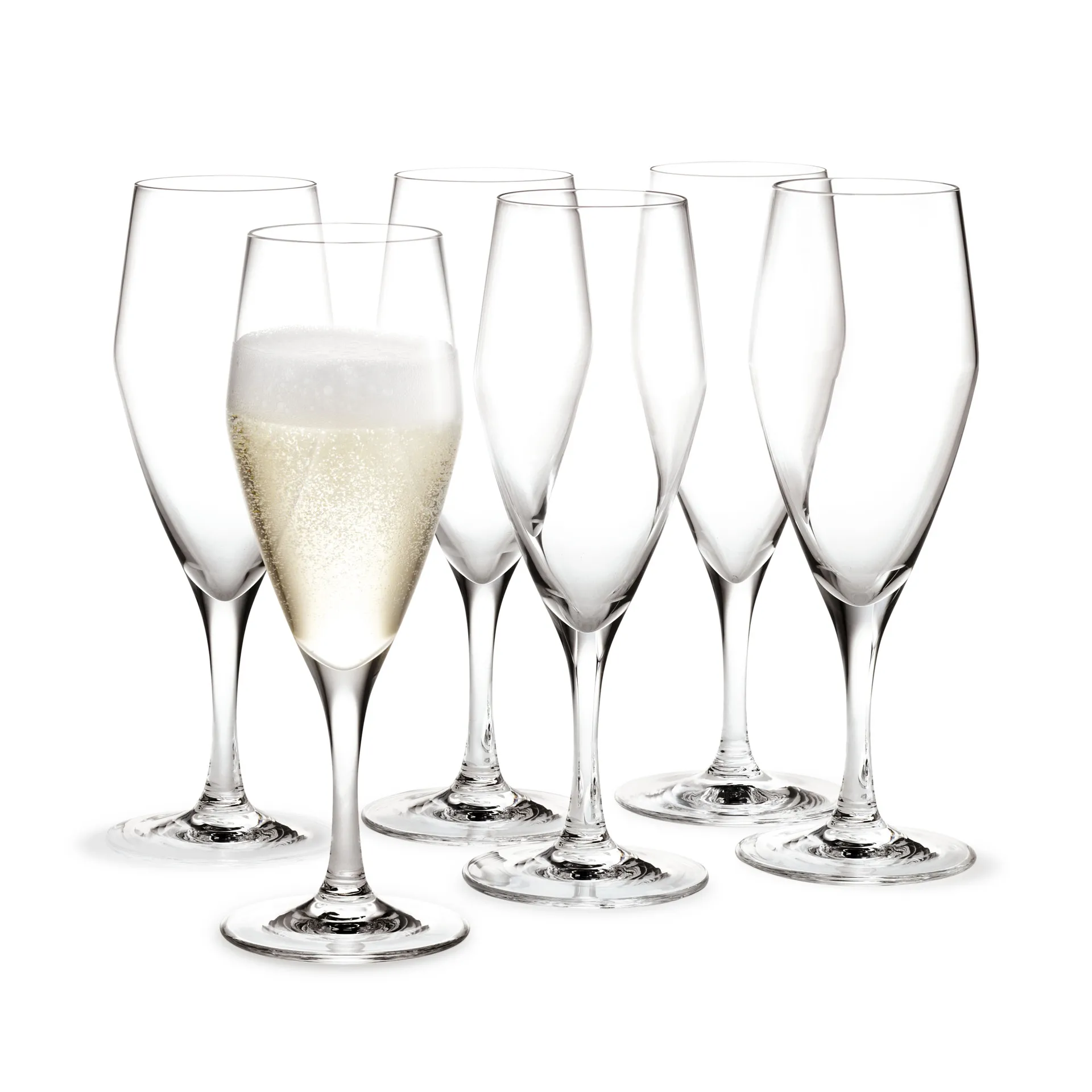 Verre à champagne Perfection 23 cl, lot de 6, Transparent Holmegaard