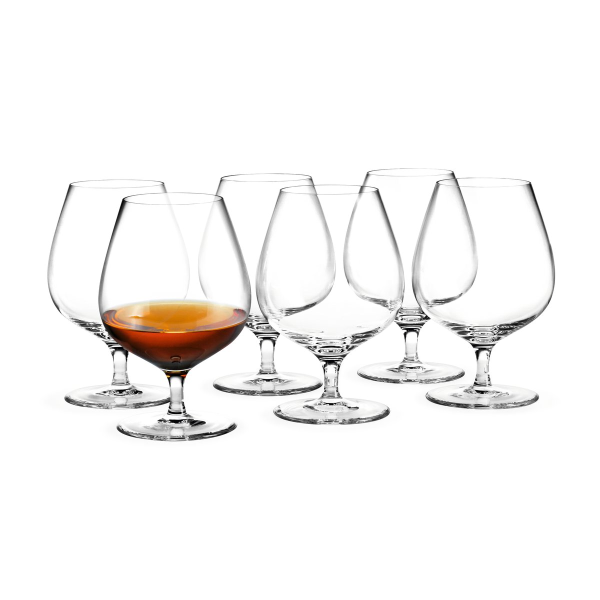 holmegaard verre à cognac cabernet 63 cl, lot de 6 transparent