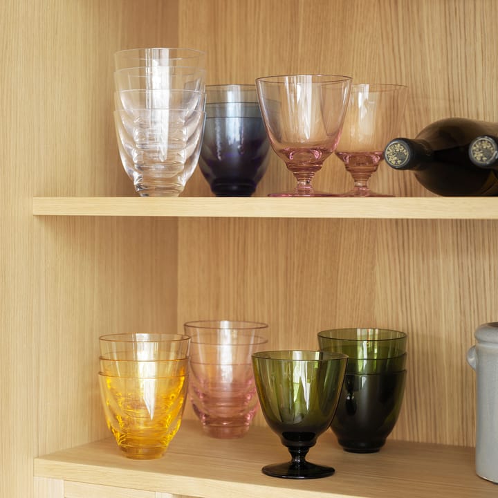 Verre à eau Flow 35 cl, Vert olive Holmegaard