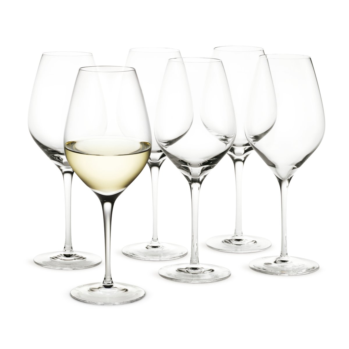 holmegaard verre à vin blanc cabernet 36 cl, lot de 6 transparent
