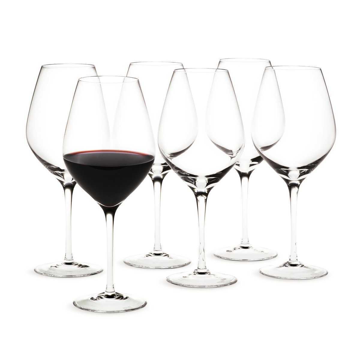 holmegaard verre à vin rouge cabernet 52 cl, lot de 6 transparent