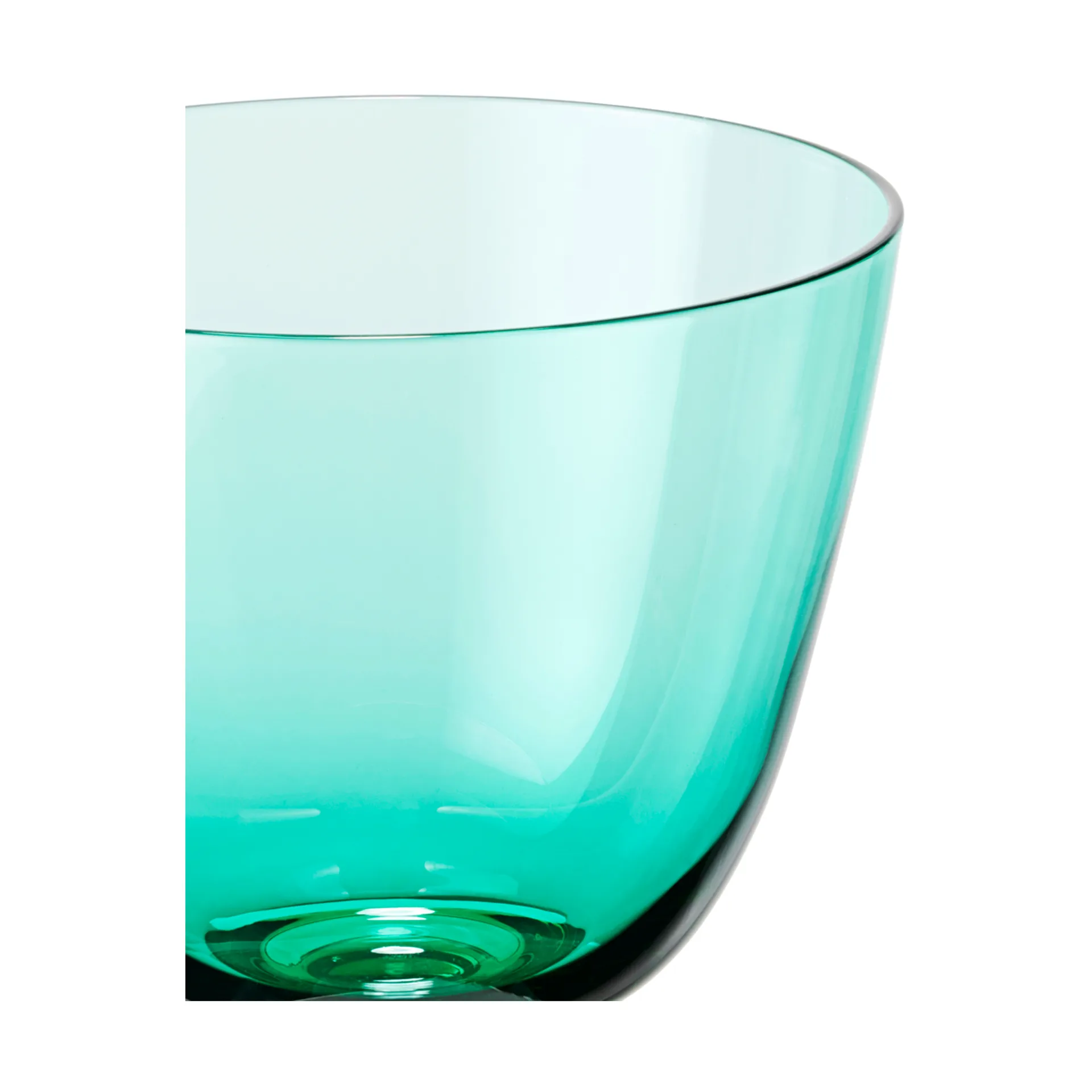 Verre sur pied Flow 35 cl, Emerald green Holmegaard