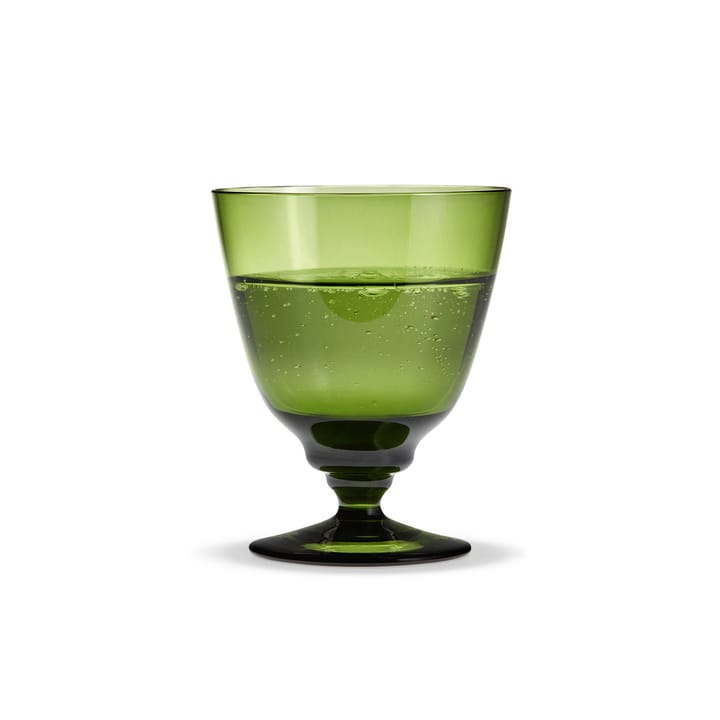 Verre sur pied Flow 35 cl, Vert olive Holmegaard