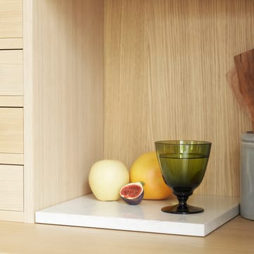 Verre sur pied Flow 35 cl - Vert olive - Holmegaard