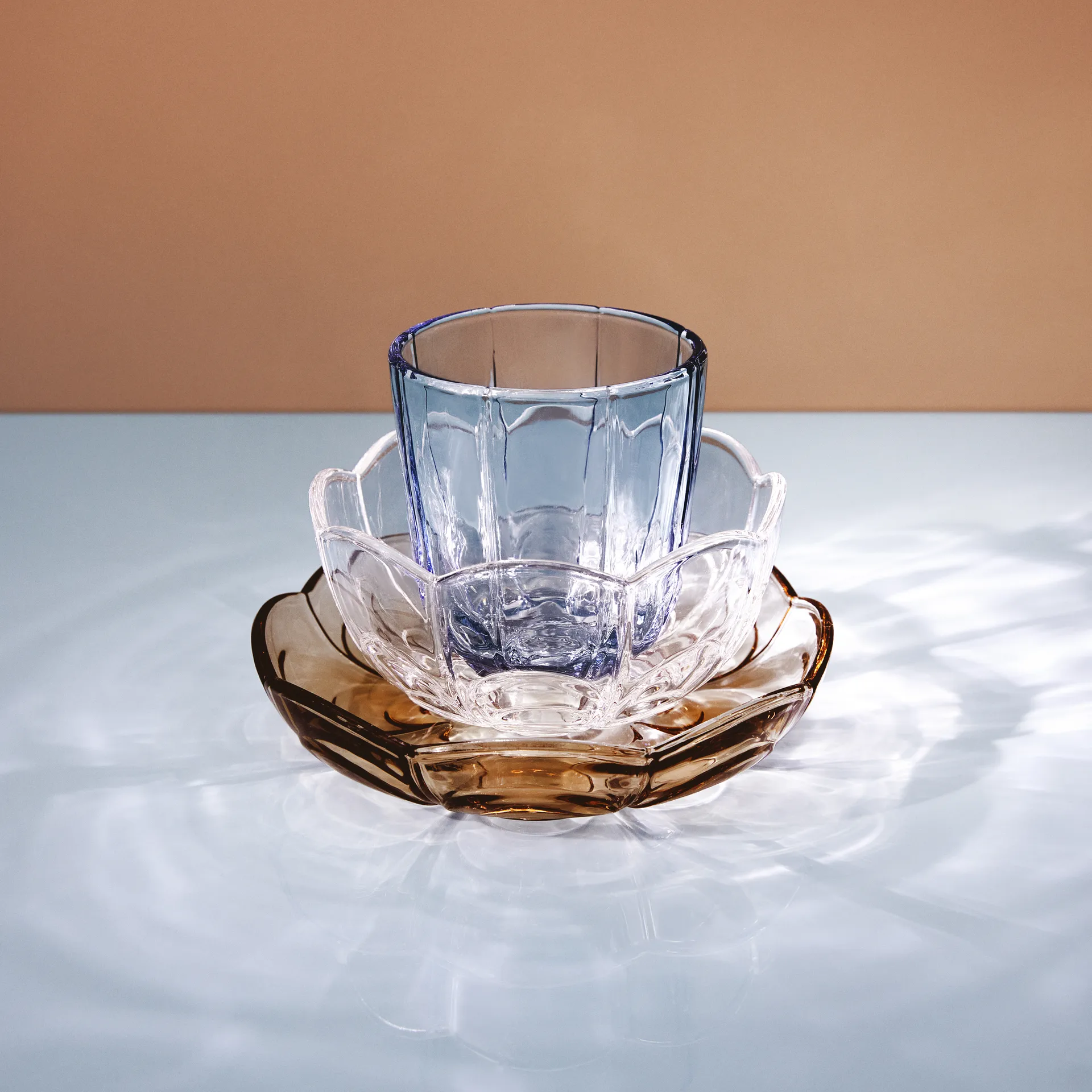 Verres à eau Lily 32 cl, lot de 2, Blue iris Holmegaard