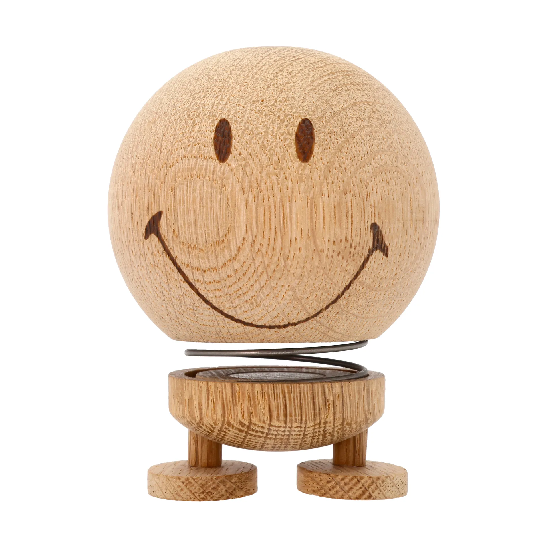 Figurine Hoptimist Smiley M, Raw oak Hoptimist