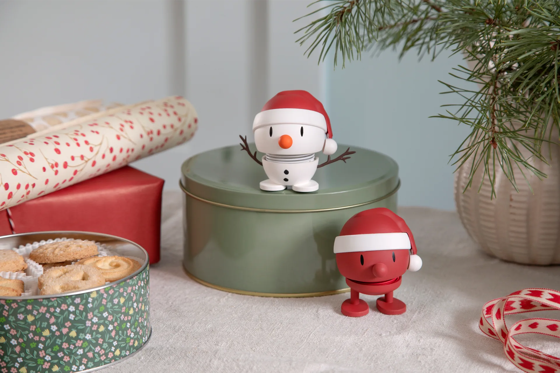 Figurine Hoptimist Soft Santa Snowman S, Blanc Hoptimist
