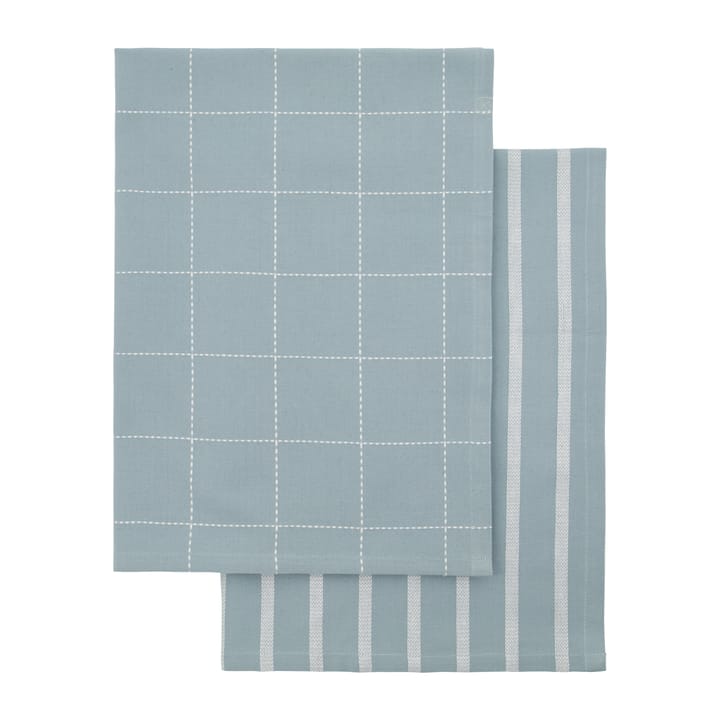 2 torchons de cuisine Clean, Bleu clair House Doctor