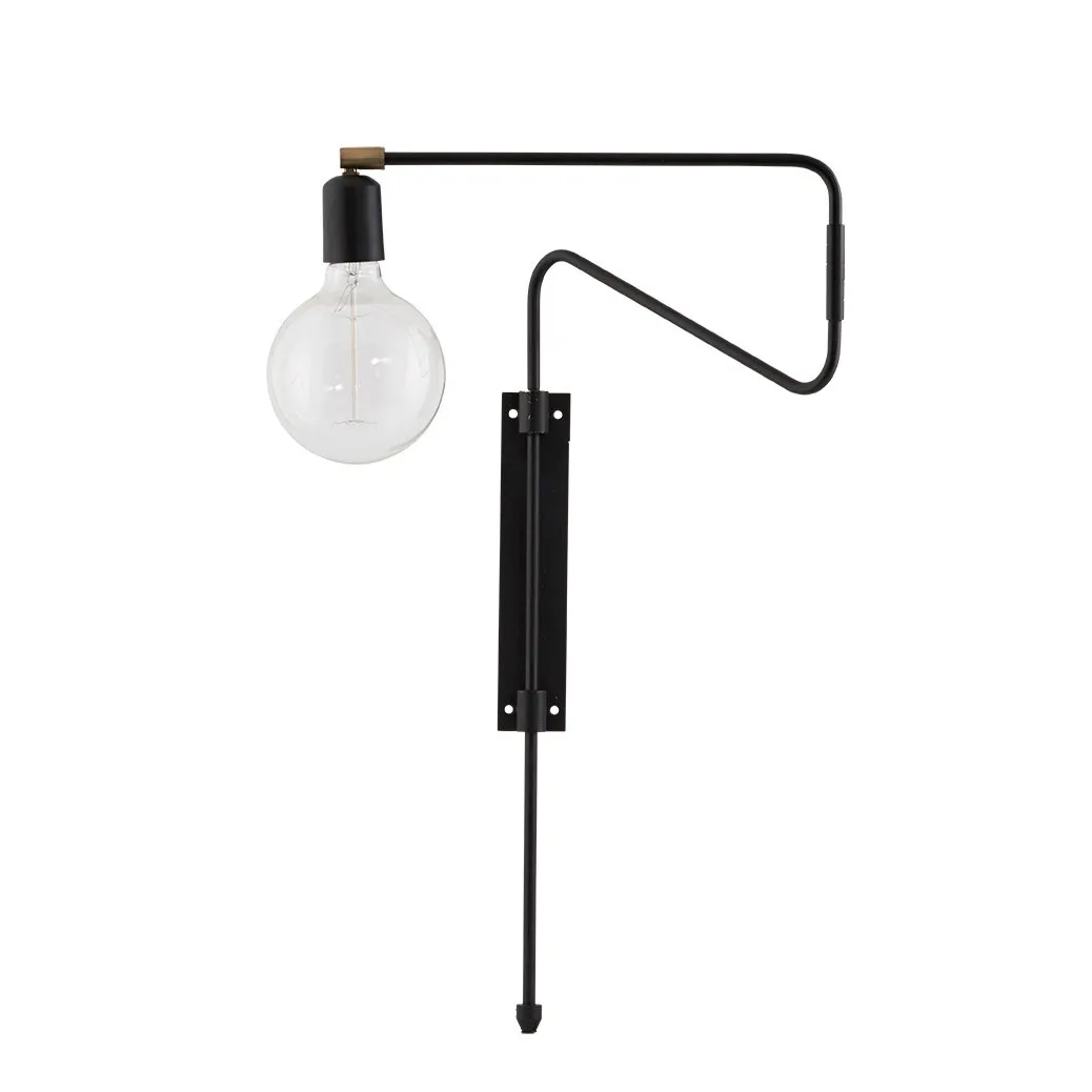 Applique murale Swing noire, petit, 35 cm House Doctor