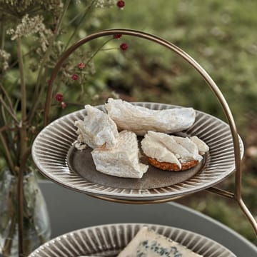 Assiette à petit déjeuner Pleat Ø22 cm - Gris-brun - House Doctor