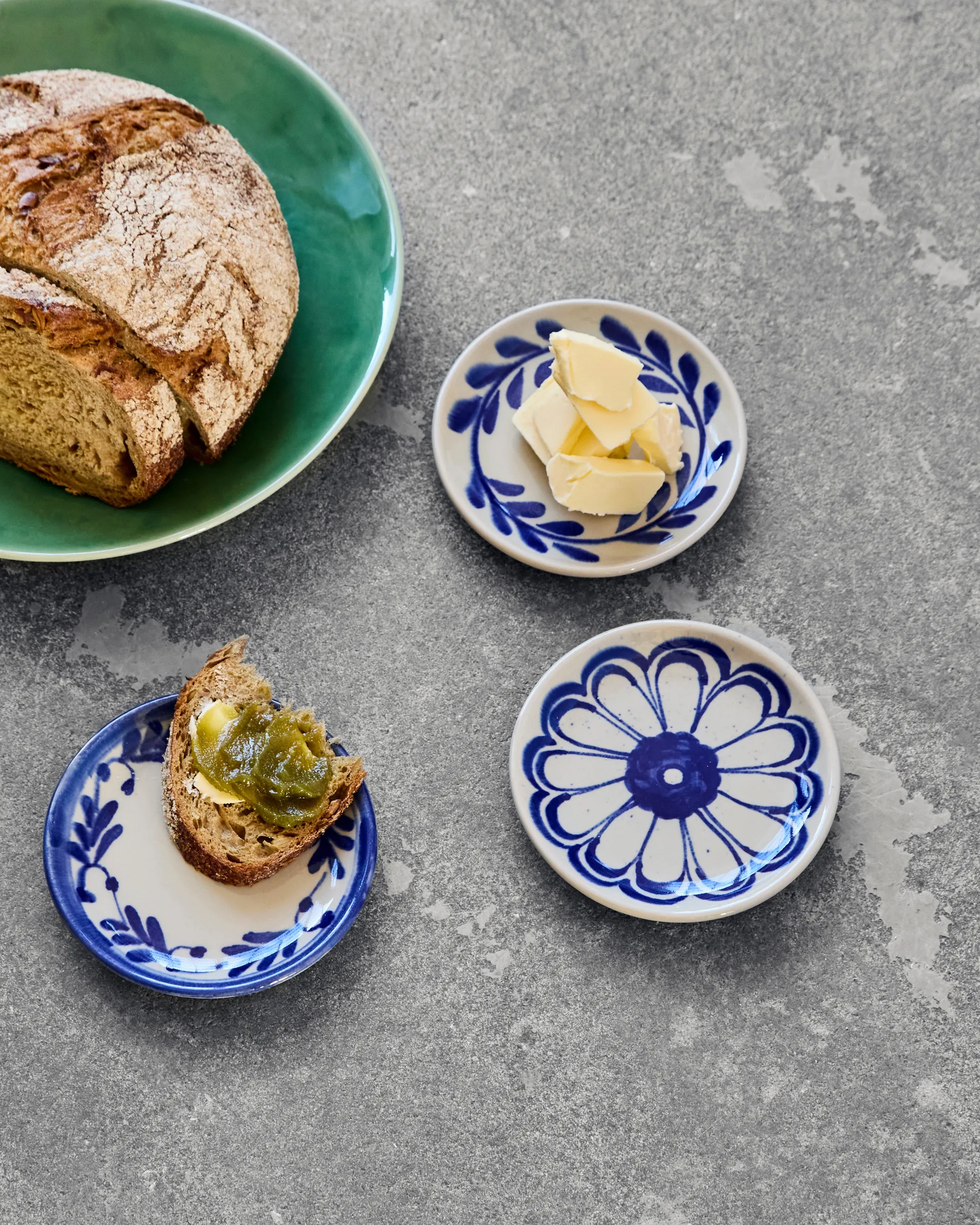 Assiette Diva Ø13 cm, lot de 3, Bleu House Doctor