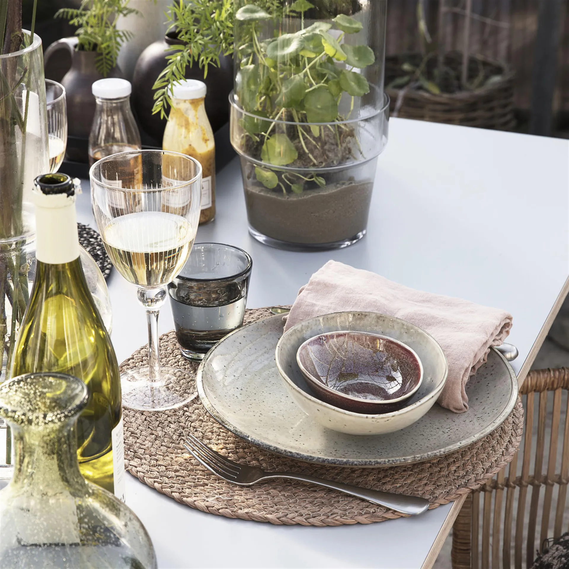 Assiette Lake grise, 21,4 cm House Doctor