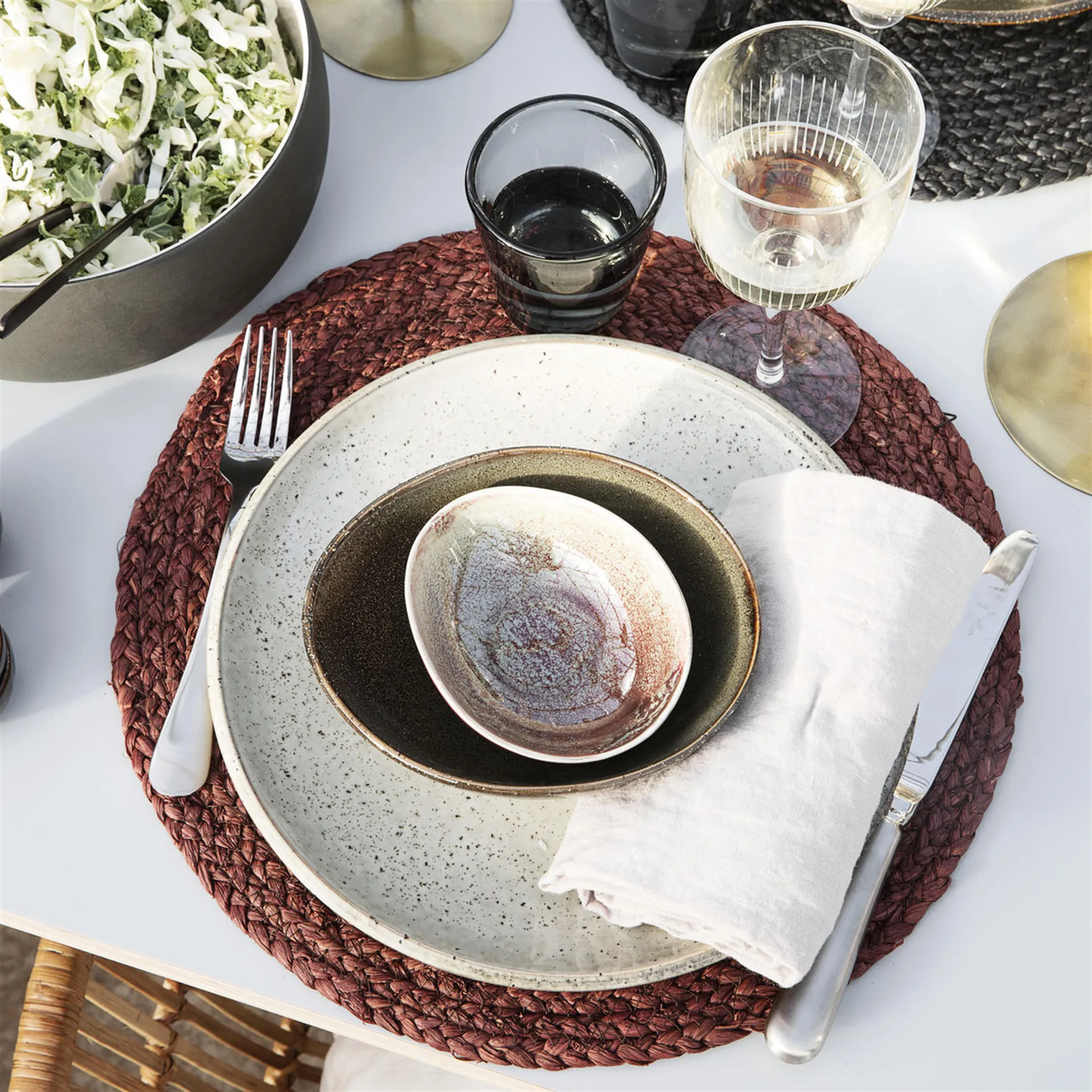 Assiette Lake grise, 21,4 cm House Doctor