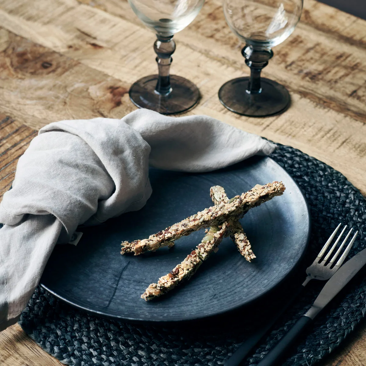 Assiette Pion Ø28,5 cm, Noir-marron House Doctor