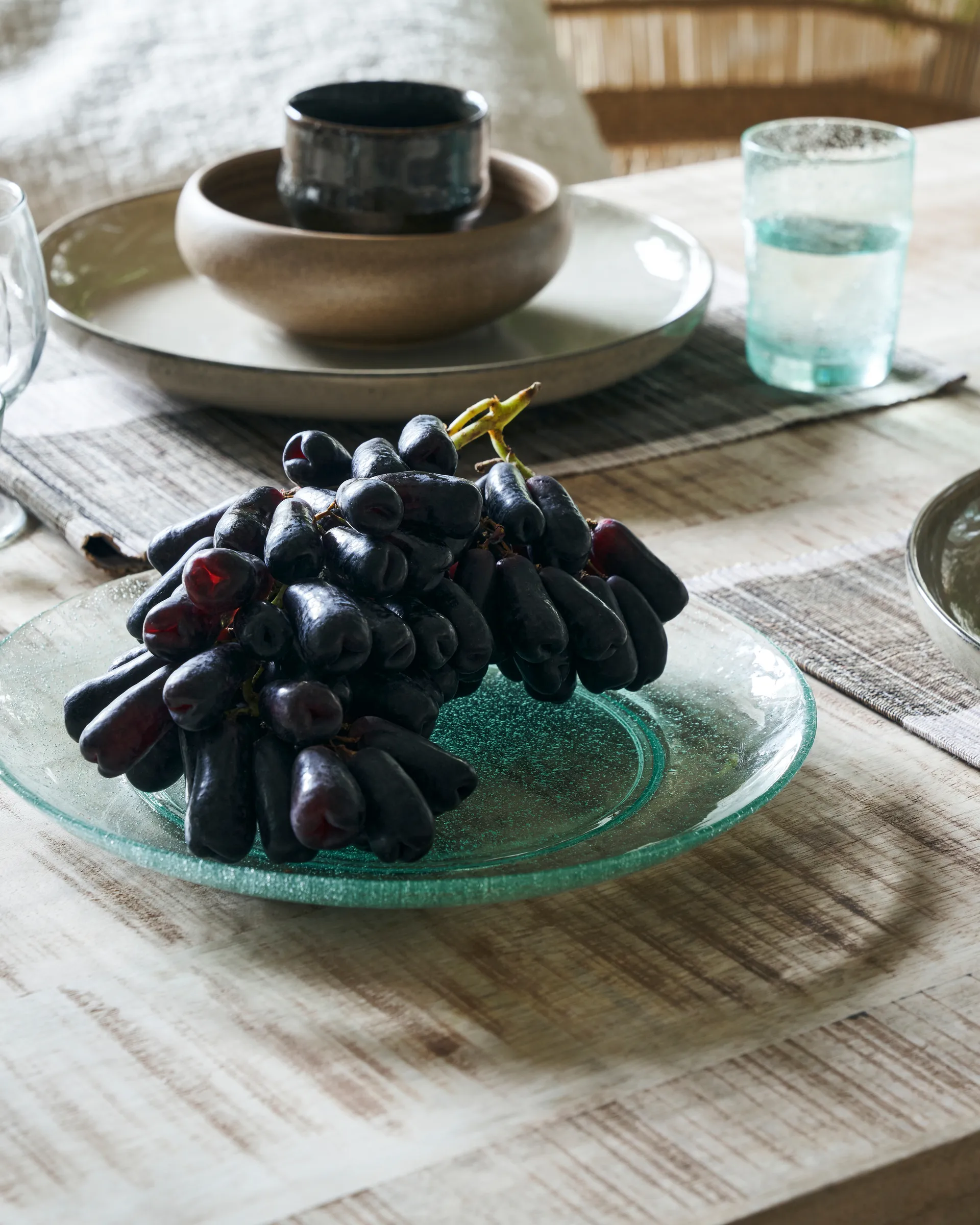 Assiette Rain Ø27 cm, lot de 2, Transparent House Doctor