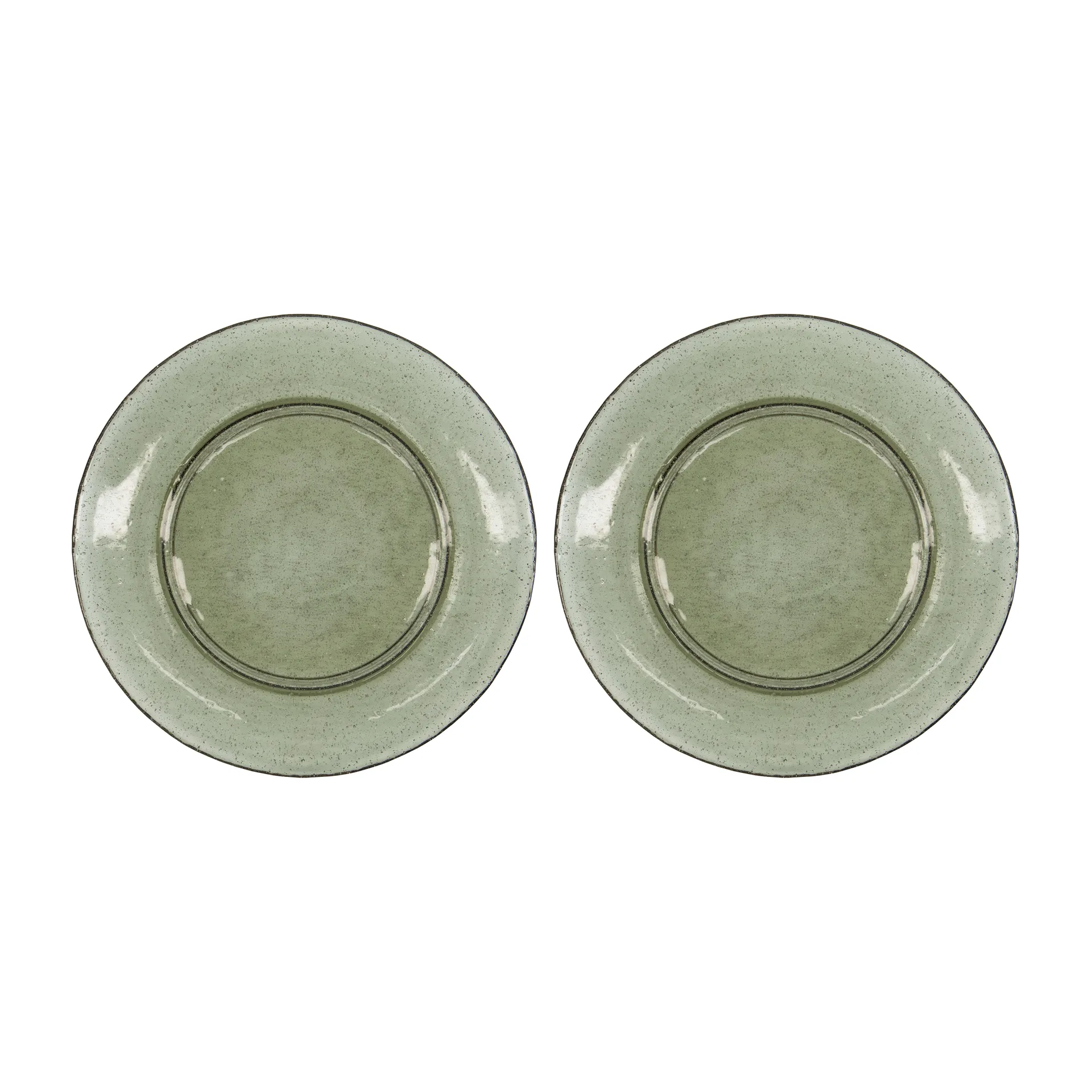 Assiette Rain Ø27 cm, lot de 2, Vert House Doctor