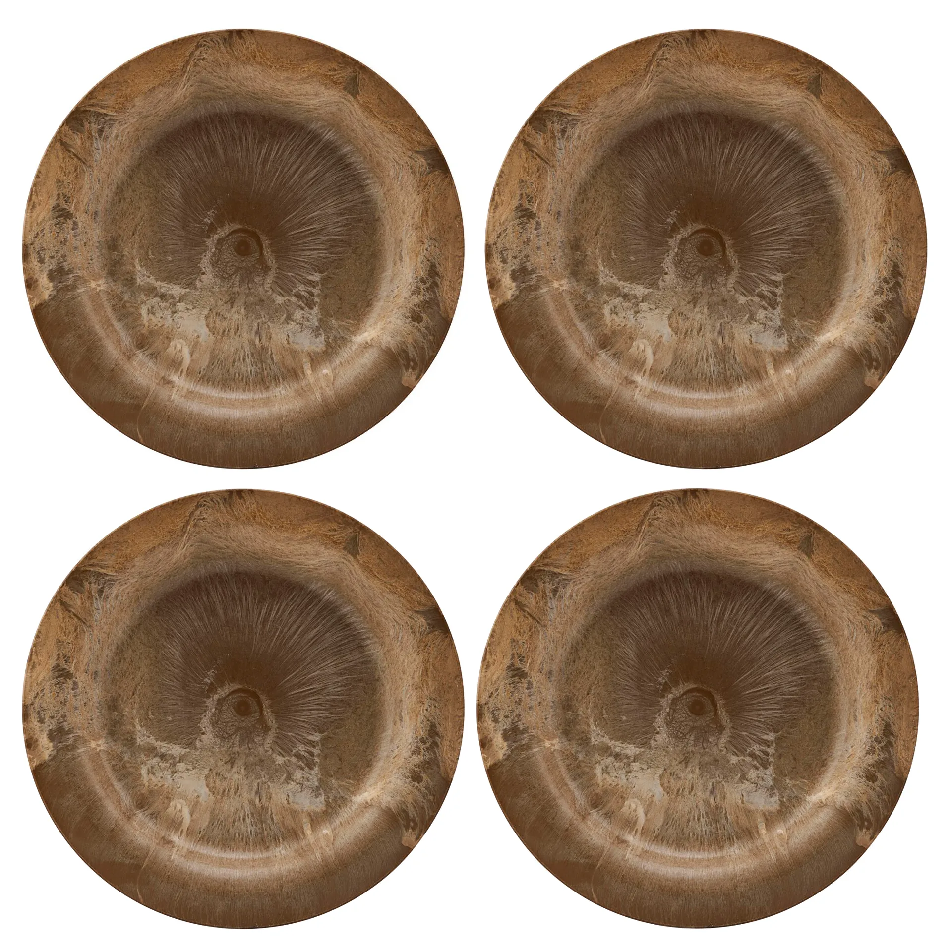 Assiette Serveur 24cm Lot de 4, Doré House Doctor