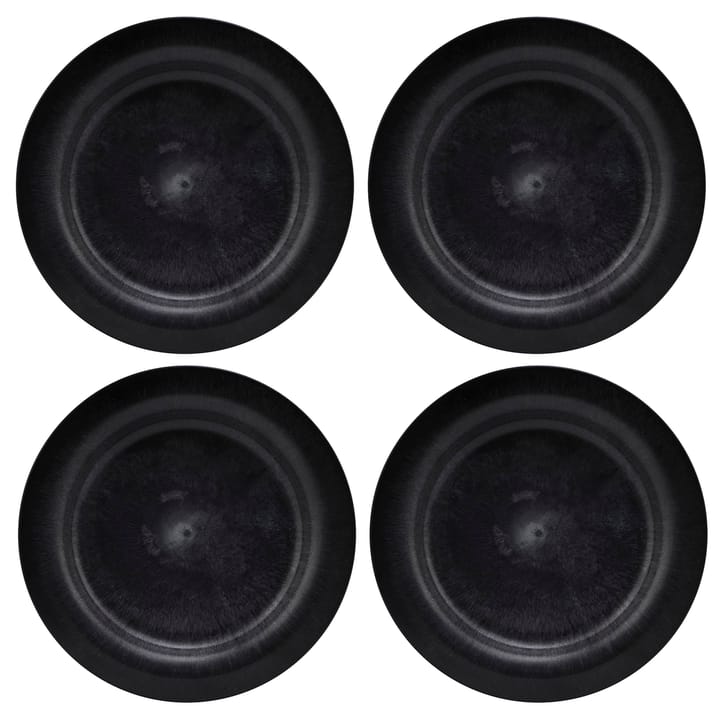 Assiette Serveur 24cm Lot de 4 - Noir - House Doctor
