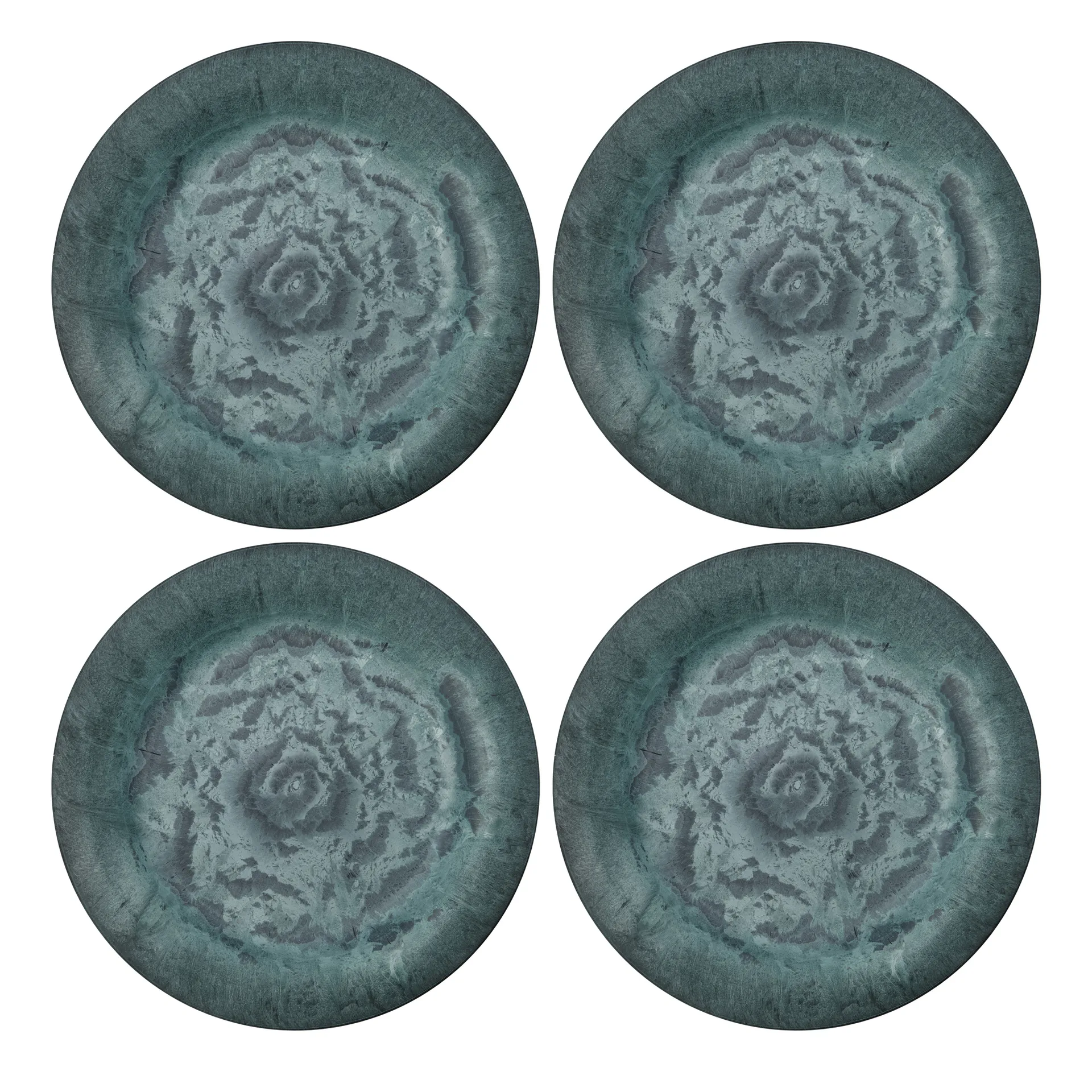 Assiette Serveur 24cm Lot de 4, Vert House Doctor