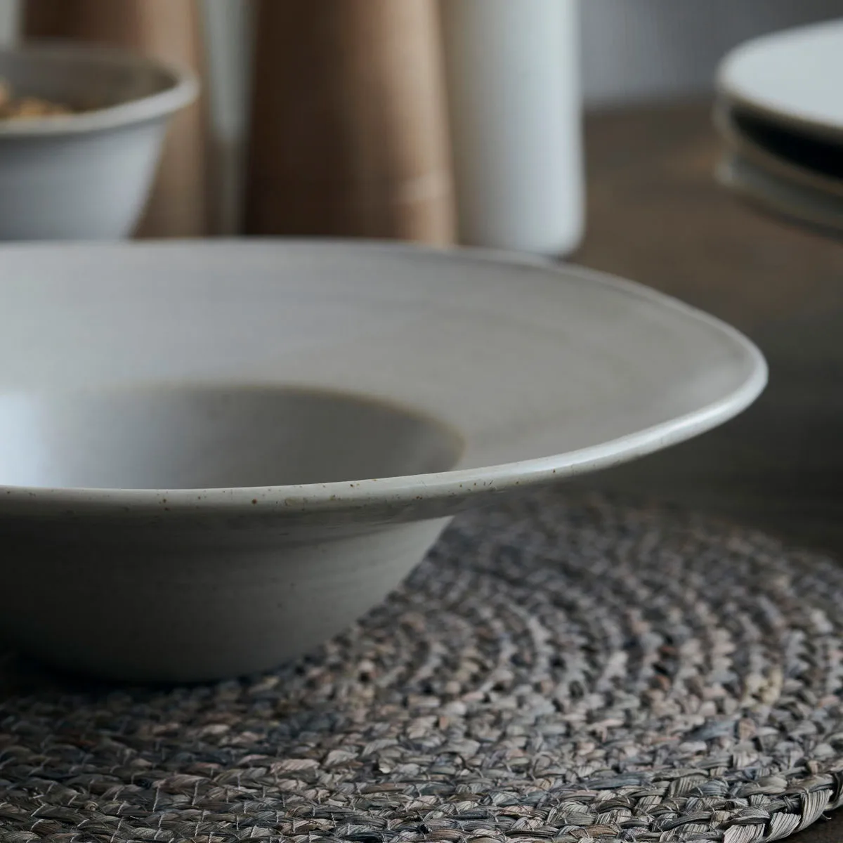 Assiettes à pâtes Pion Ø25 cm, Gris-blanc House Doctor