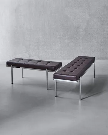 Banc Lao - Mûrier-chrome, 110 cm - House Doctor