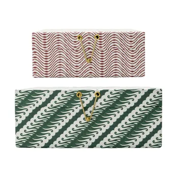 Boîtes de rangement Keep rouge-vert - 2 pièces - House Doctor