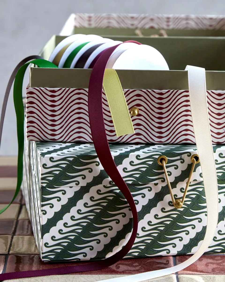 Boîtes de rangement Keep rouge-vert, 2 pièces House Doctor