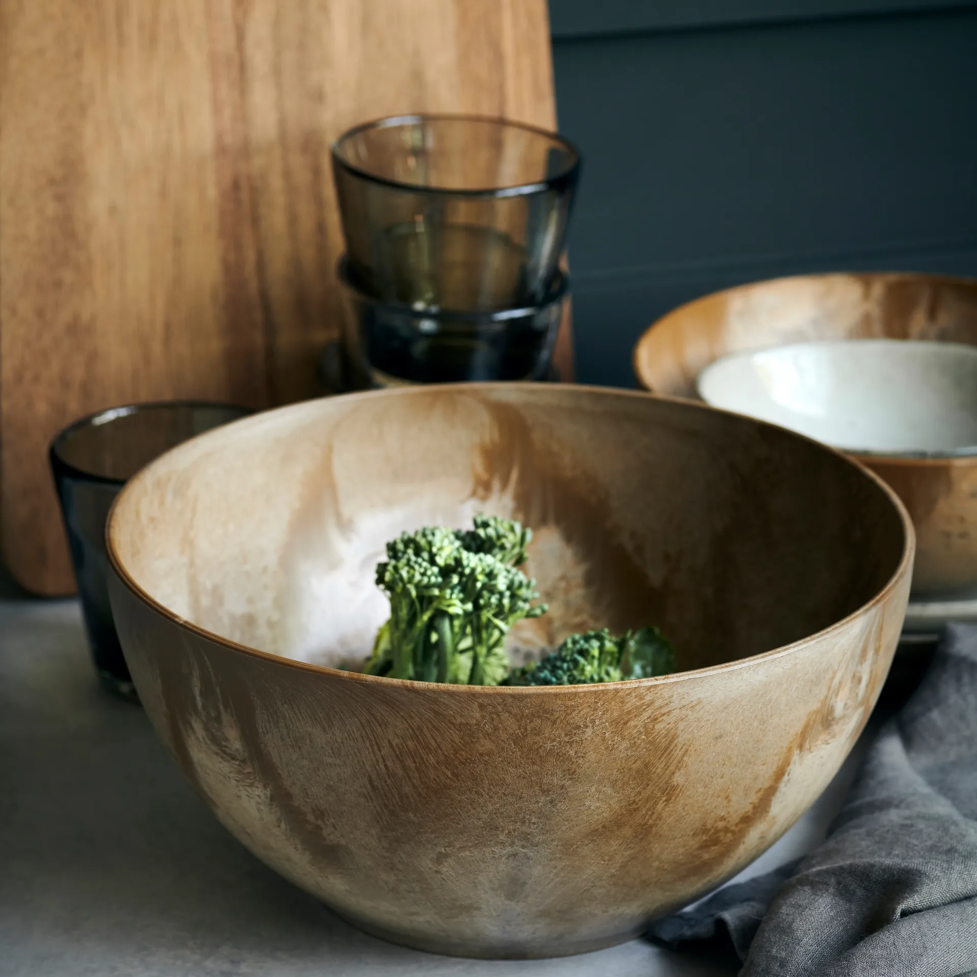 Bol de service Serveur Ø24 cm, Doré House Doctor